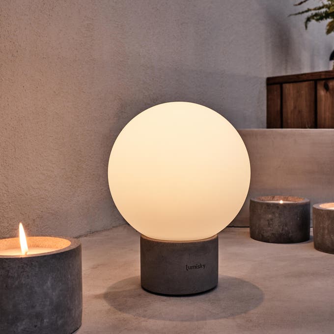 photo d'une lampe à poser ronde