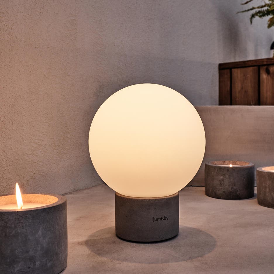 photo d'une lampe à poser ronde