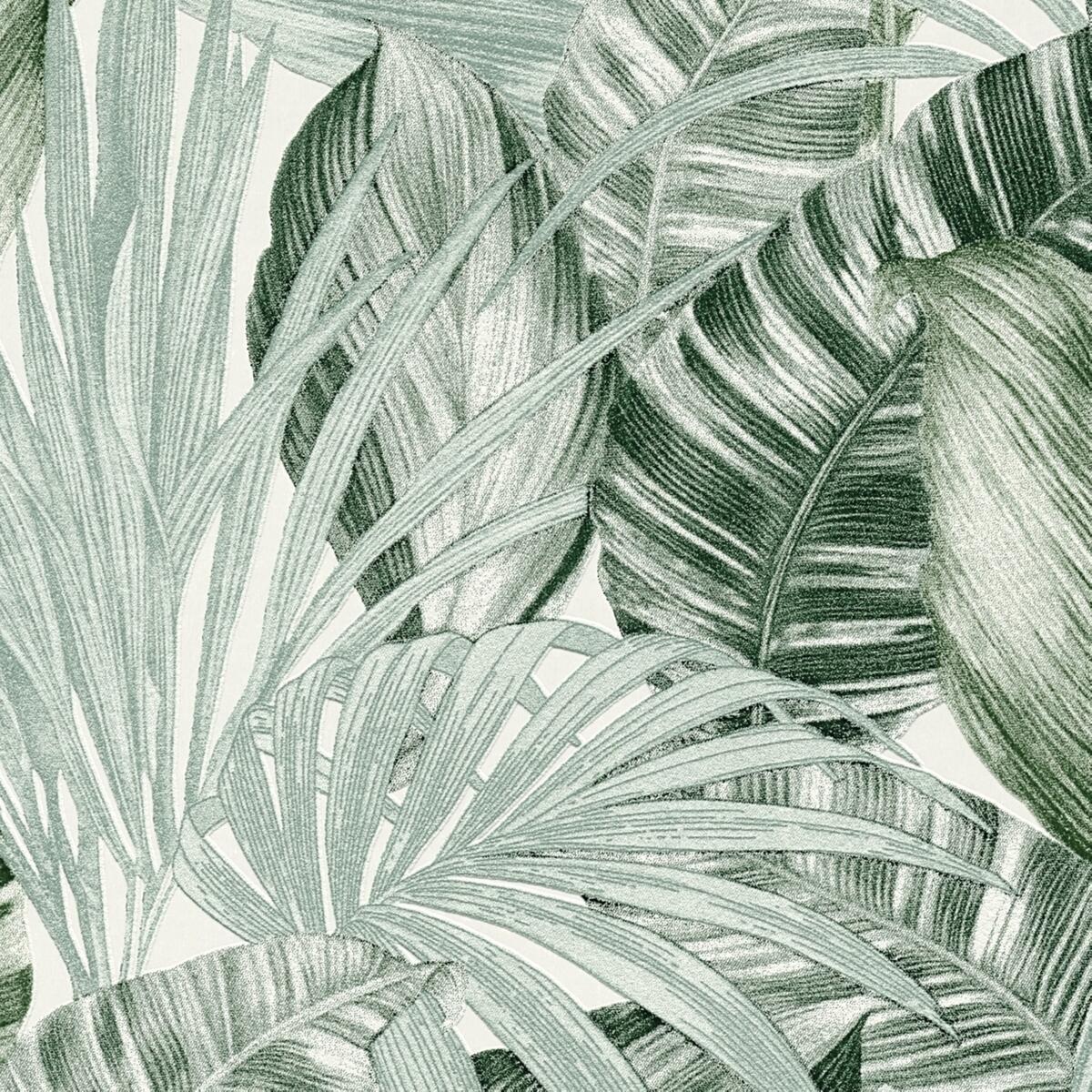 Carta da parati Foglie Jungla Tropicali verde, 53 cm x 10 m - 8