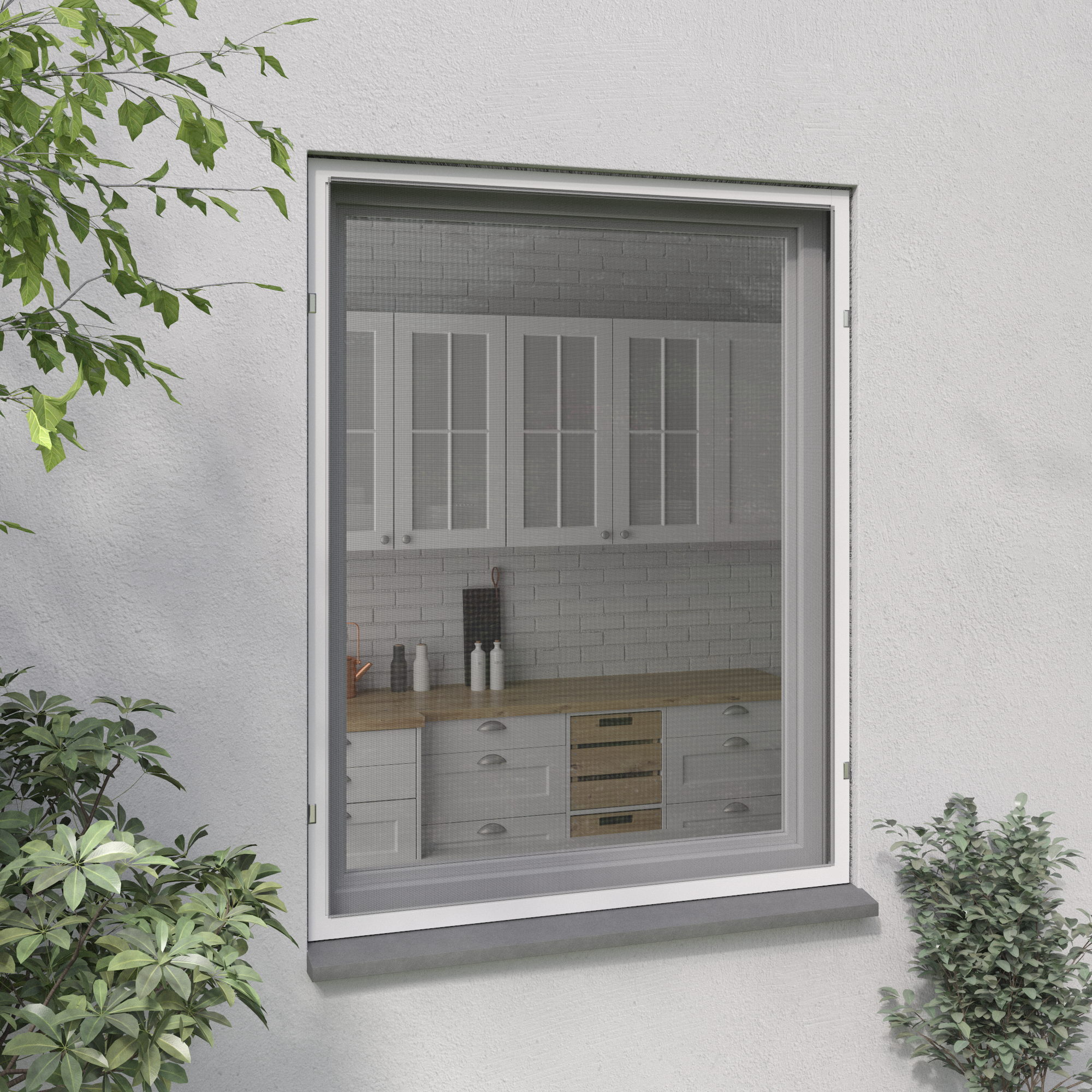 Moustiquaire H.150 x l.150 cm magnétique/fenêtre MOUSTIKIT CONFORT alu blanc - 2