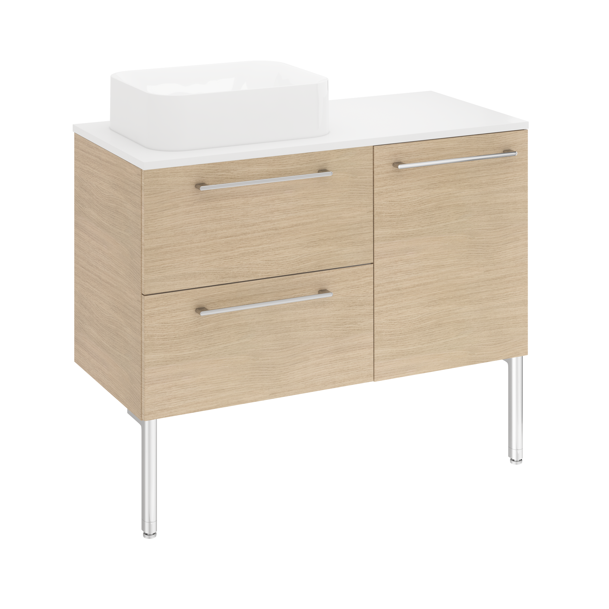 Lavabo da appoggio Capsule SENSEA rettangolare in composito minerale di resina gelificata L 48 x H 15.3 x P 38 cm bianco lucido piletta non inclusa - 9