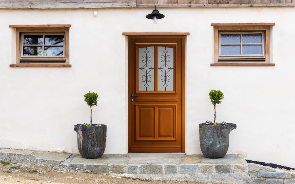 Porte d'entrée Bois meranti Maltes Primo H.215 x l.90 cm vitrée , pou. droit - 5