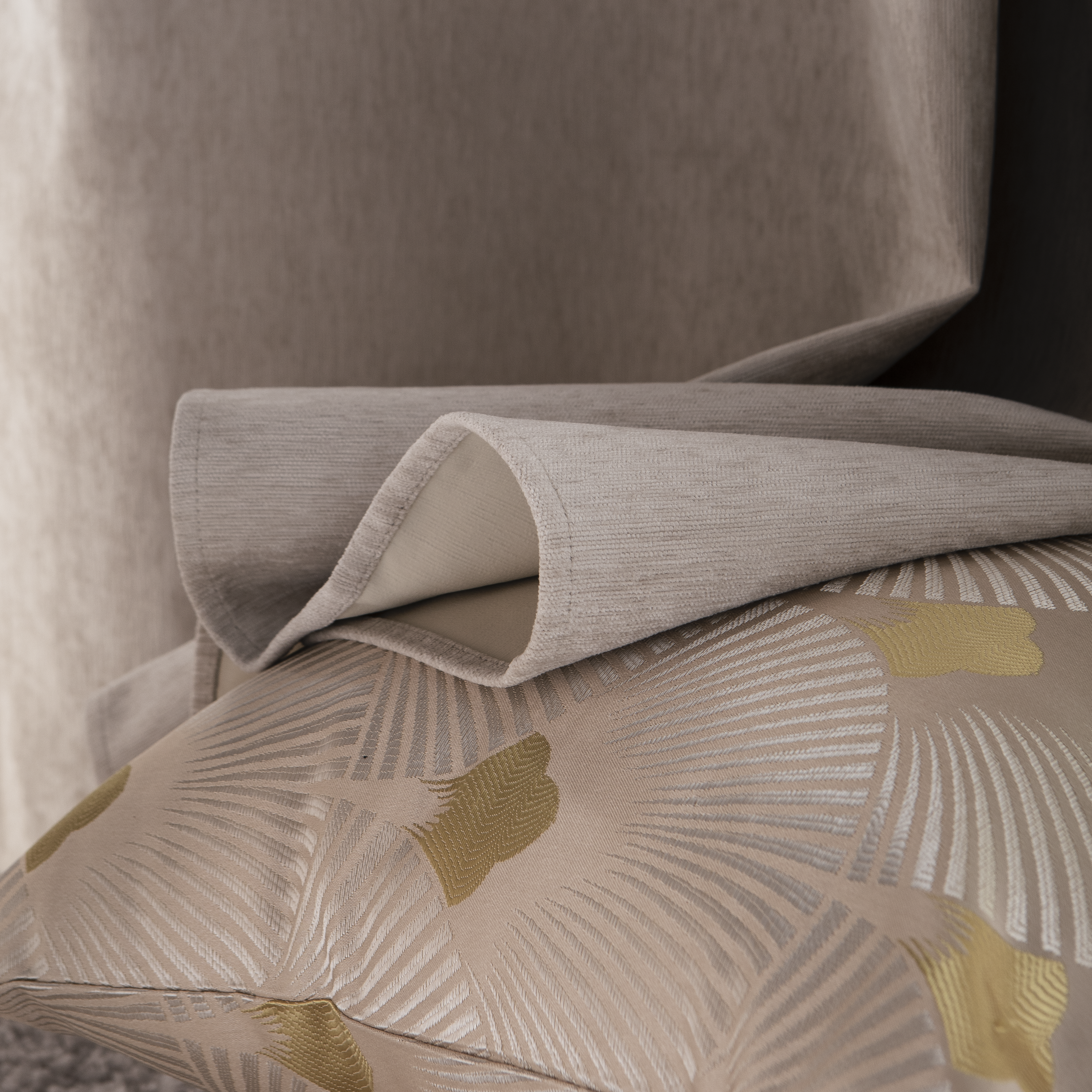 Cortinado fita e/ou presilha blackout Auriane 140x280cm bege Inspire - 27