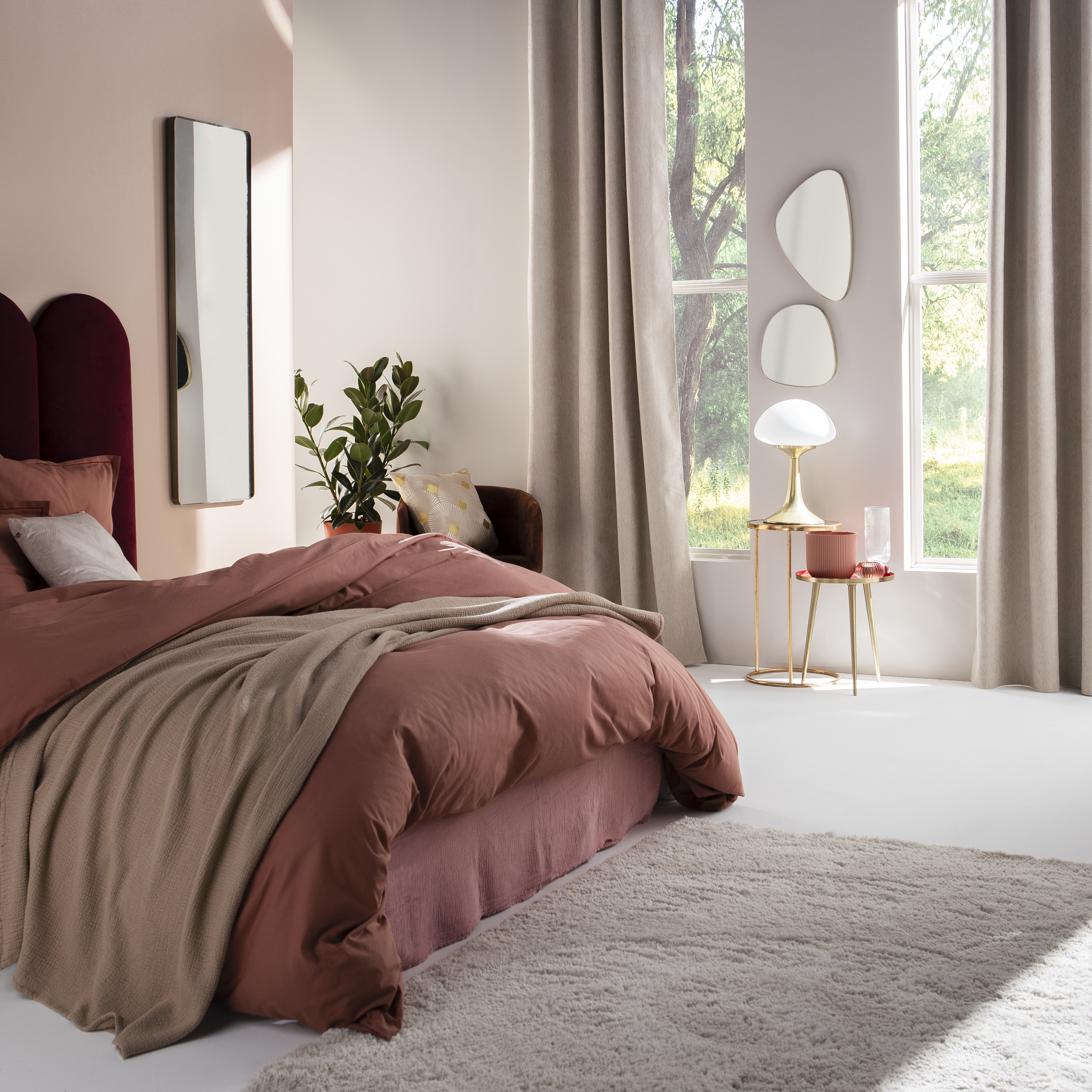 Cortinado fita e/ou presilha blackout Auriane 140x280cm bege Inspire - 22