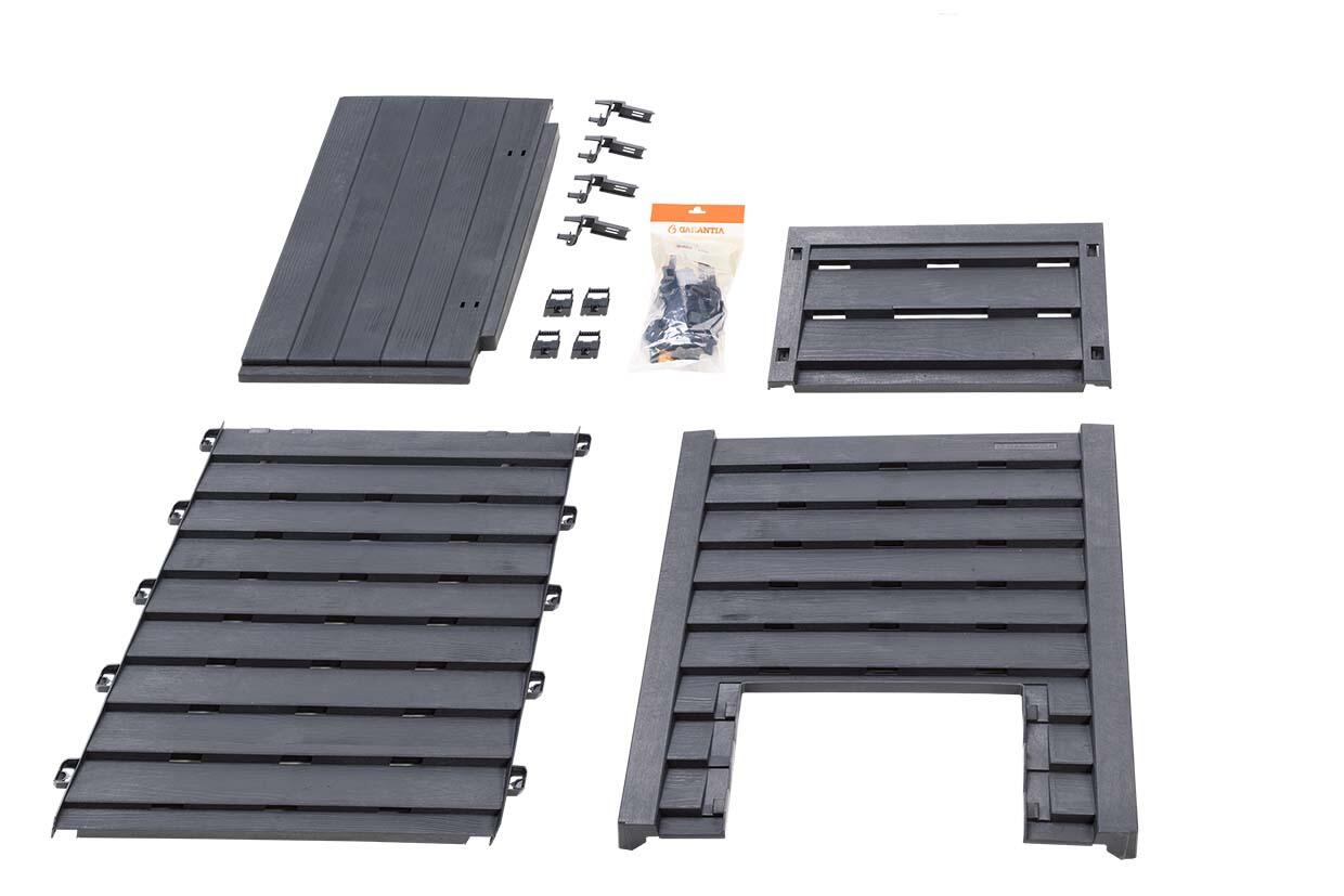 Composteur d'extérieur GARANTIA Thermo wood gris / argent 400 l - 8