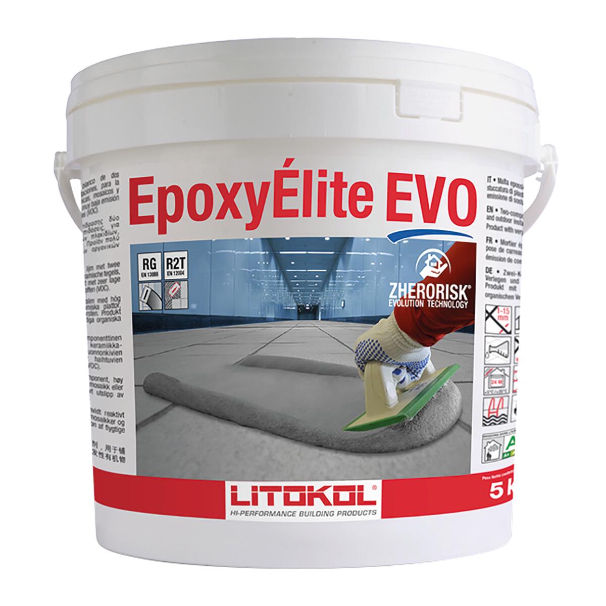 Colla epossidica e guarnizione Epoxy Elite EVO Grigio Cemento LITOKOL 5 ...