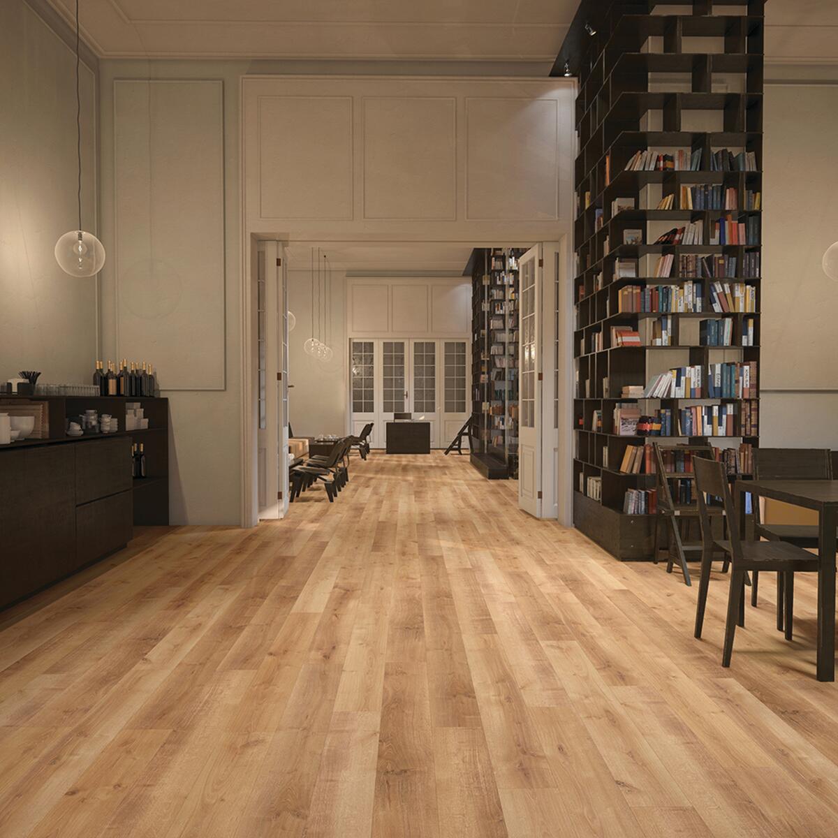 Pavimento laminato effetto legno larice chiaro, AC4 classe 32, sp. 8 mm, ARTENS Westport, 1.99 m² - 10