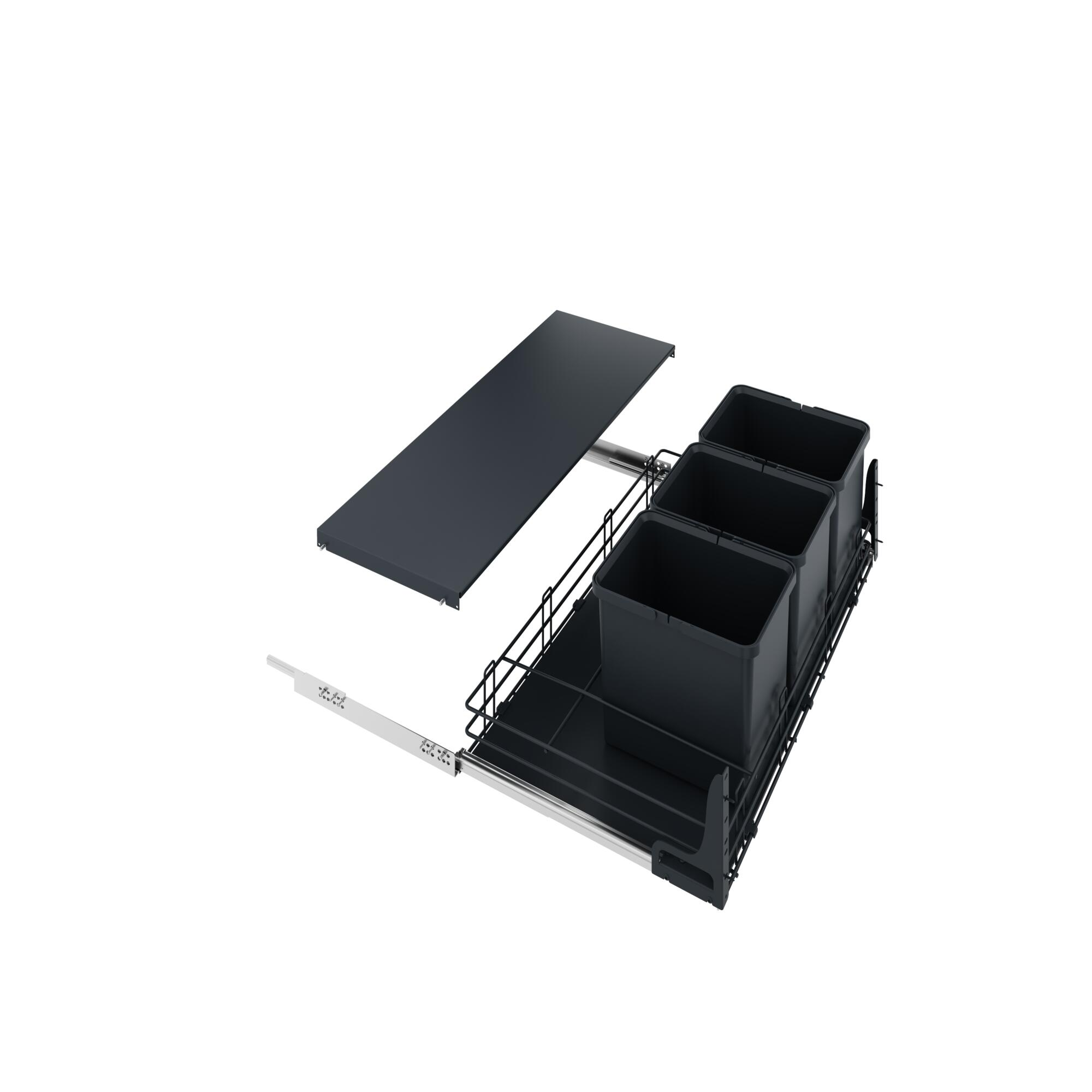 Kit cubo interior extraíble delinia id 33l+2x16l 31.6x86.8x48.2 cm