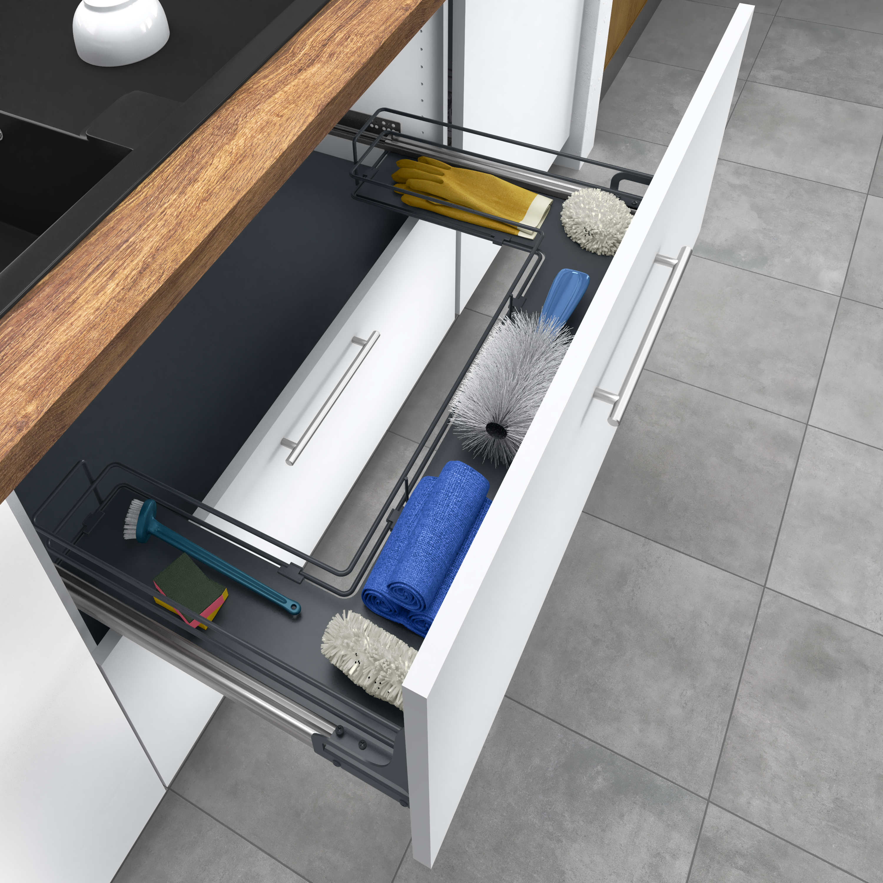 Kit extraível gaveta inferior Lava-louça Delinia M900 cinza - 3