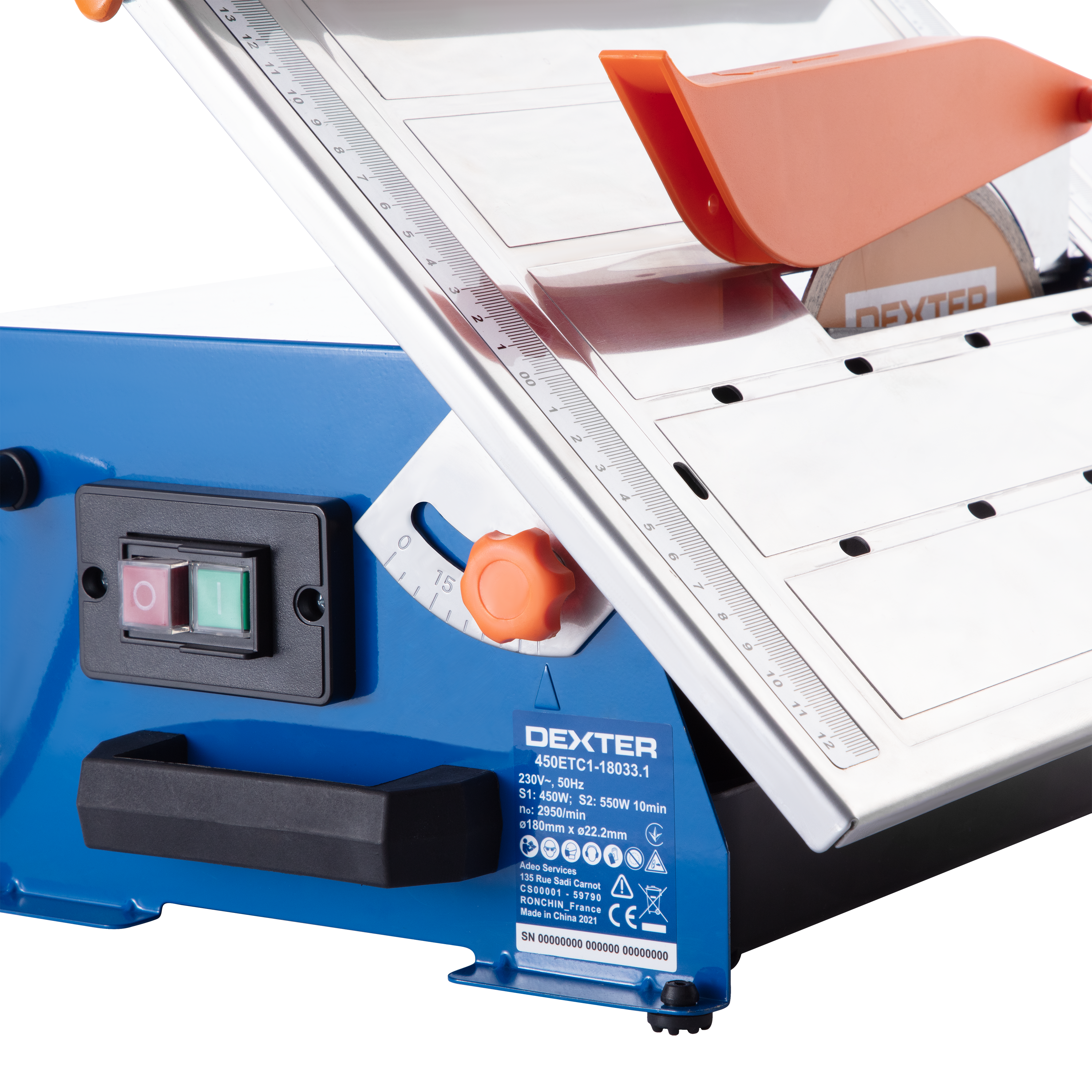 Cortador cerâmica elétrico 450 W 180 mm Dexter - 6