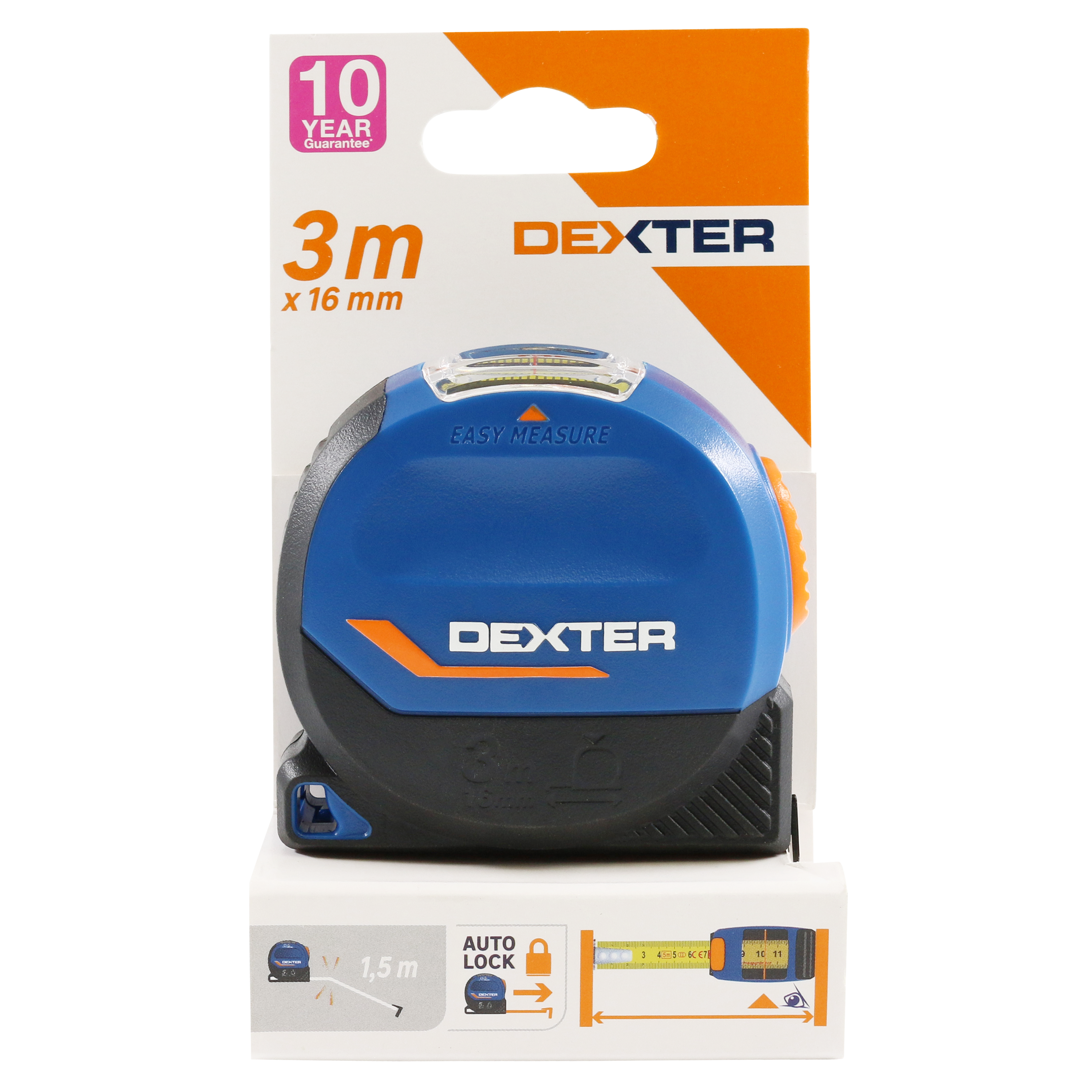 Miara zwijana z okienkiem 16 mm / 3 m Dexter - Leroy Merlin