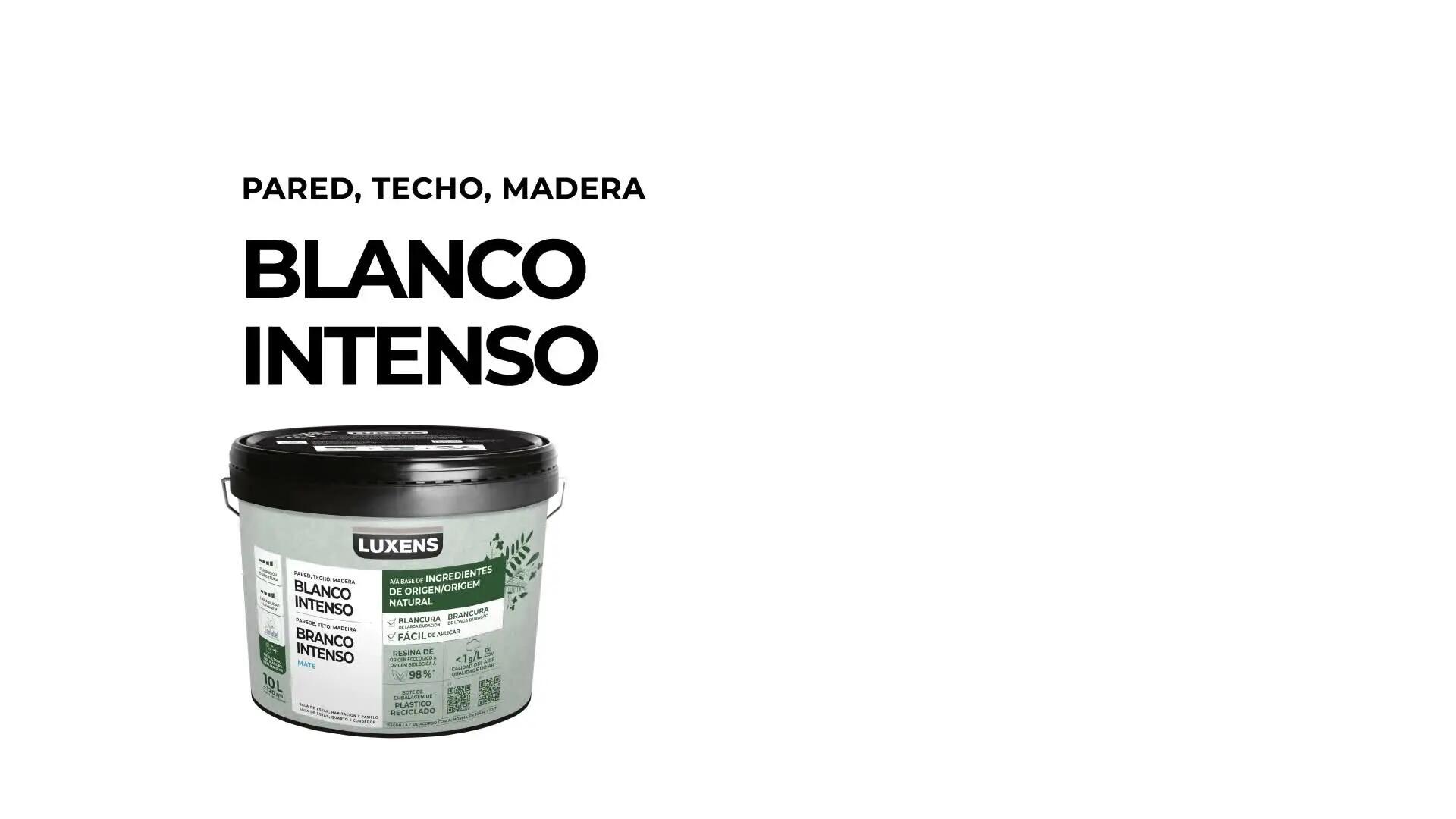 Pintura de interior Biobase Blanca LUXENS color blanco mate 4L para paredes y techos - 6