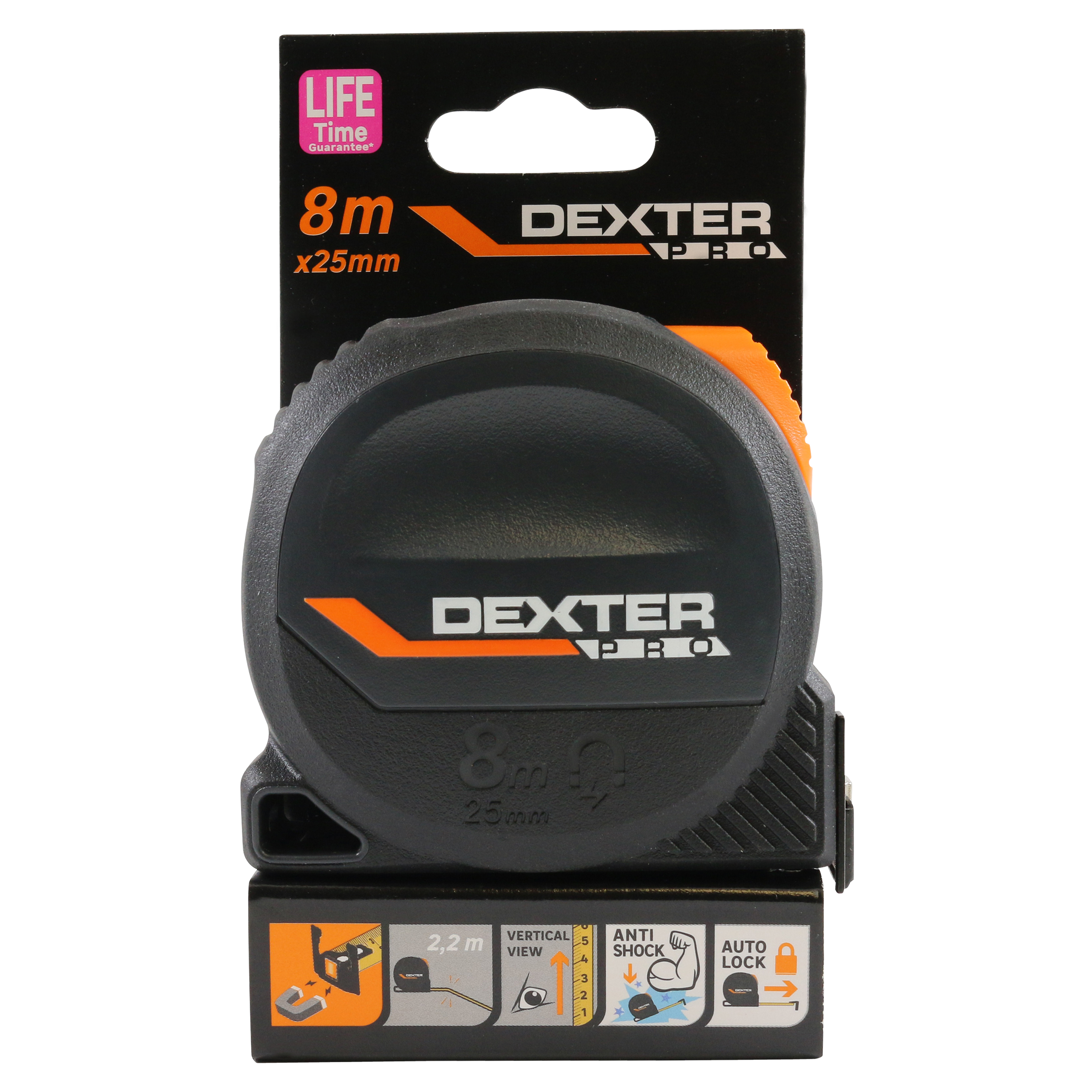 Fita métrica DEXTER PRO 8M 25MM - 5