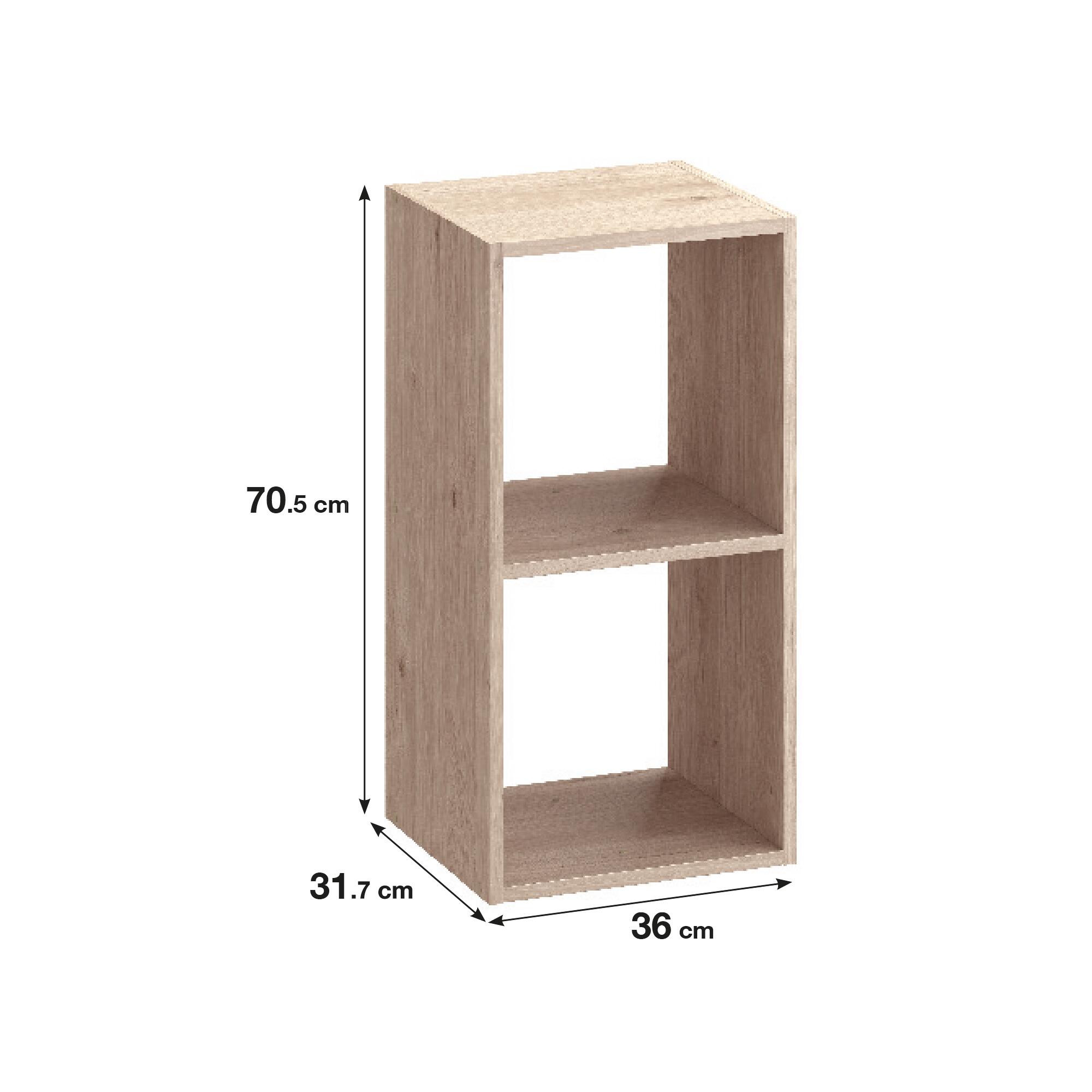 Estante de parede 2 cubos bege 36 x 31,7 x 70,5 cm Spaceo Kub - 8