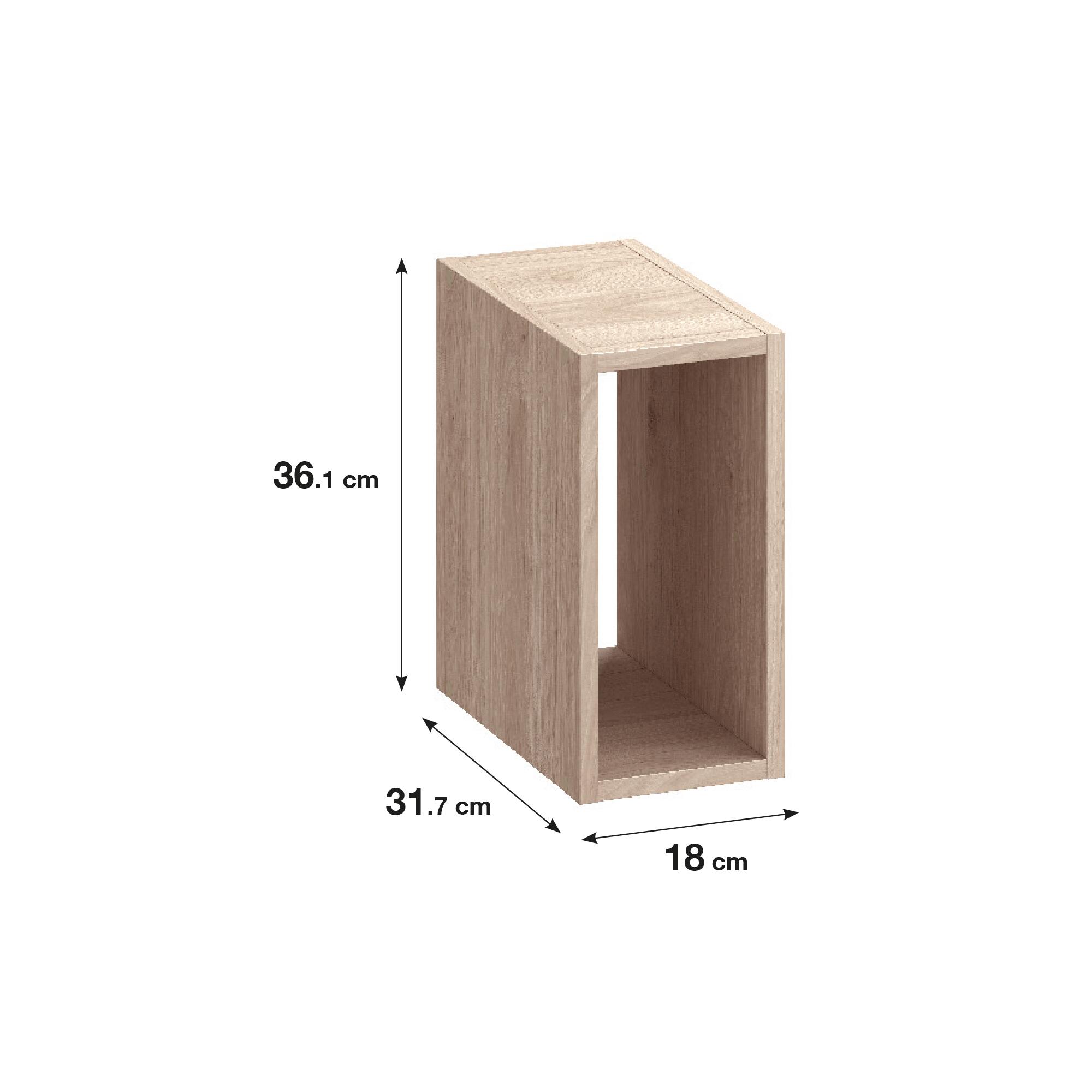 Estante de parede 1 cubo bege 18 x 31,7 x 36,1 cm Spaceo Kub - 7