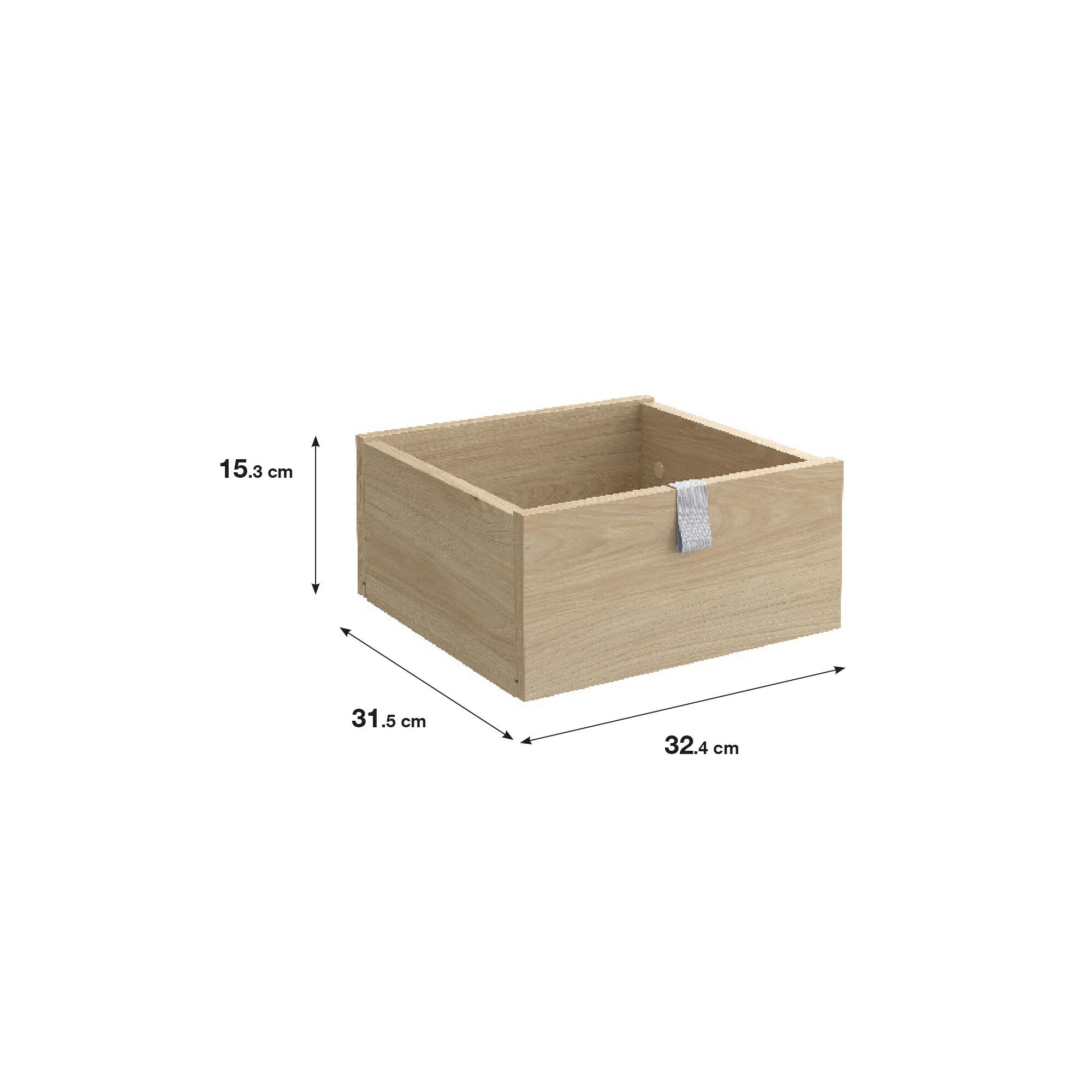 Gaveta para armário com frente Spaceo Kub 15 x 32,4 x 31,6 cm carvalho - 7