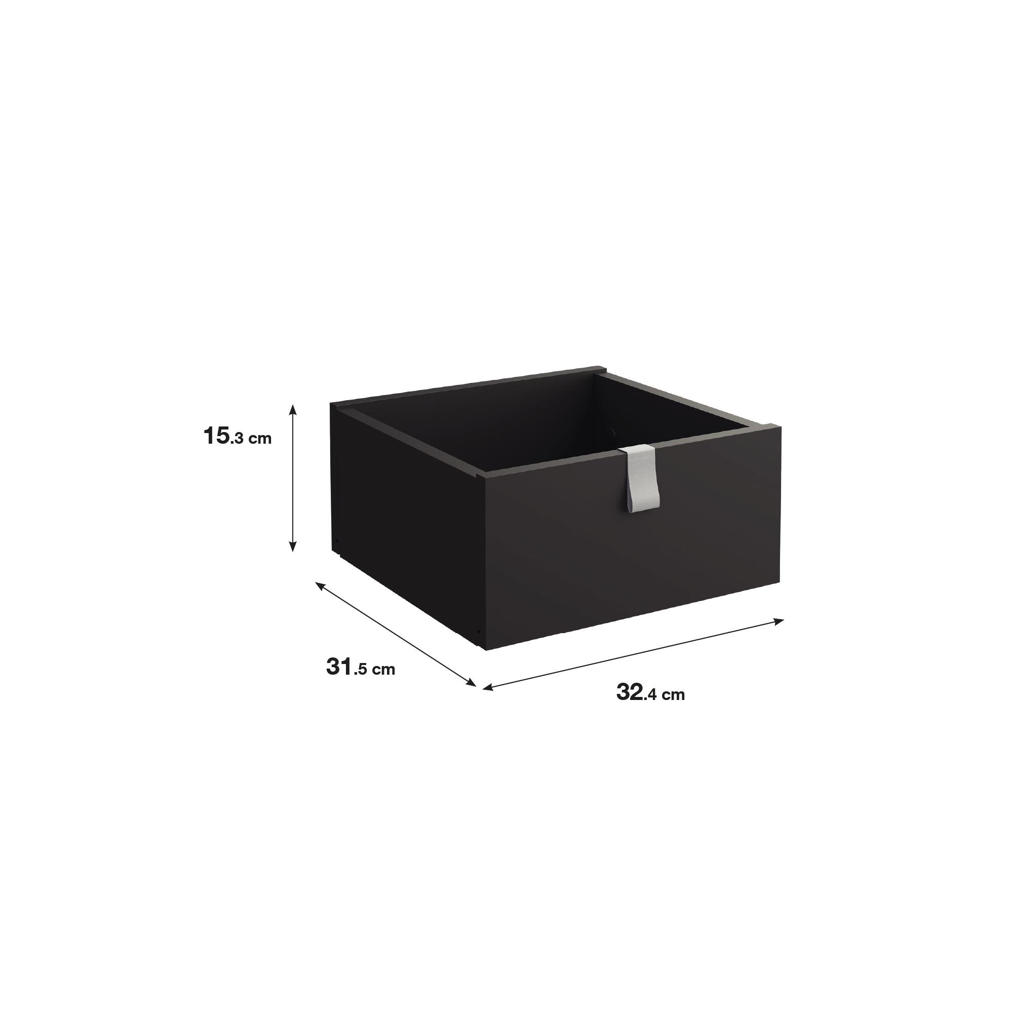 Gaveta para armário com frente Spaceo Kub 15 x 32,4 x 31,6 cm cinza - 7