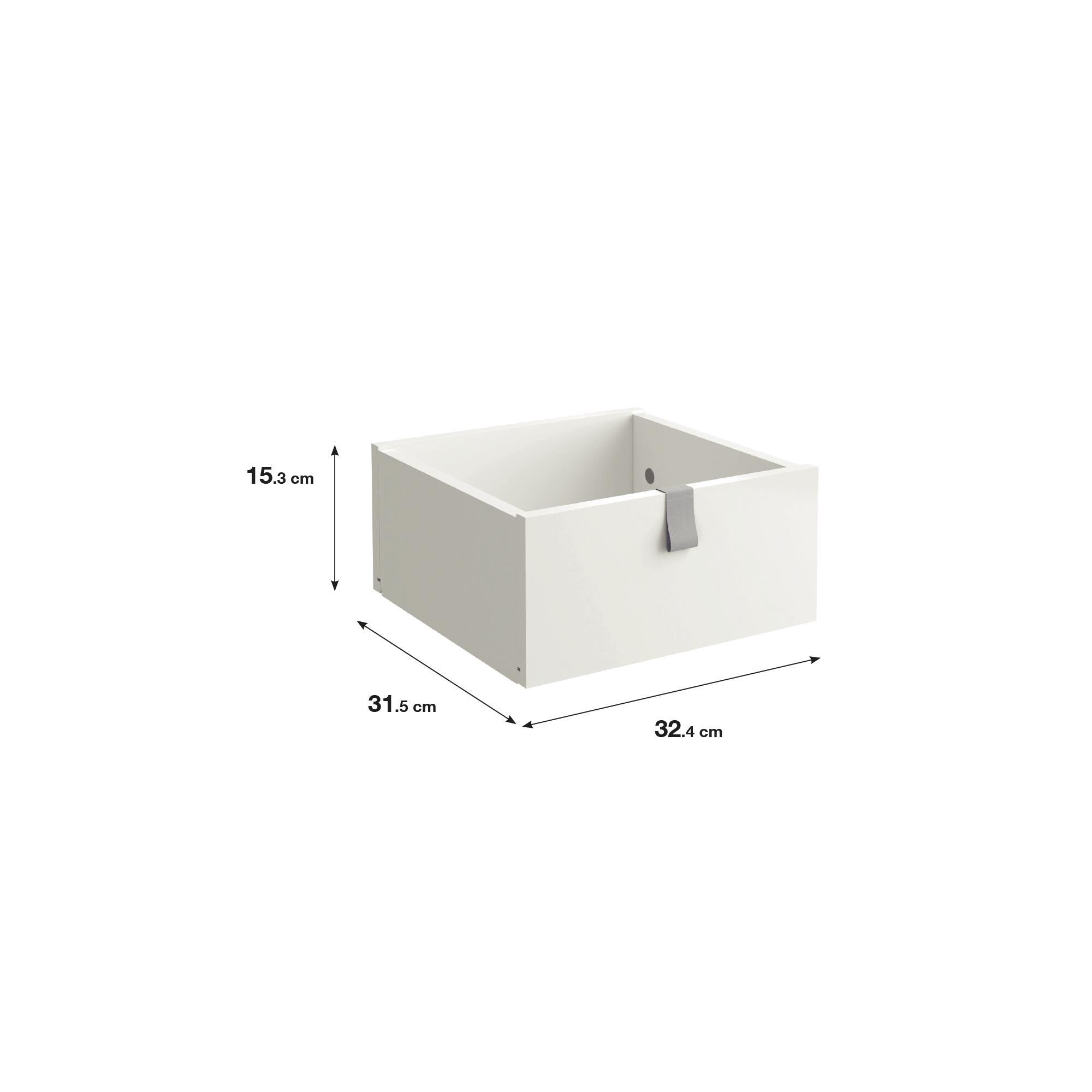 Gaveta para armário com frente Spaceo Kub 15 x 32,4 x 31,6 cm branco - 7