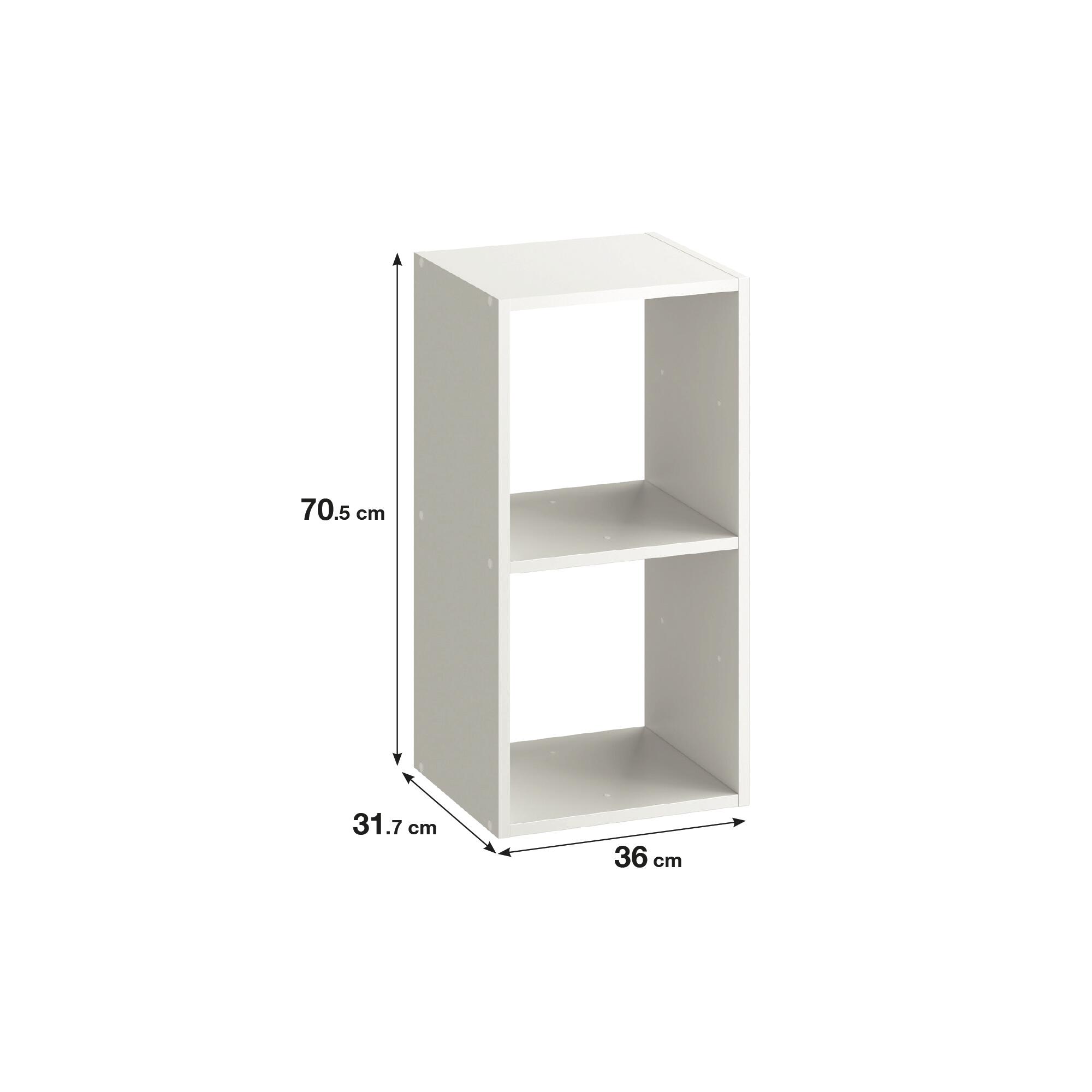 Estante de parede 2 cubos branco 36 x 31,7 x 70,5 cm Spaceo Kub - 7