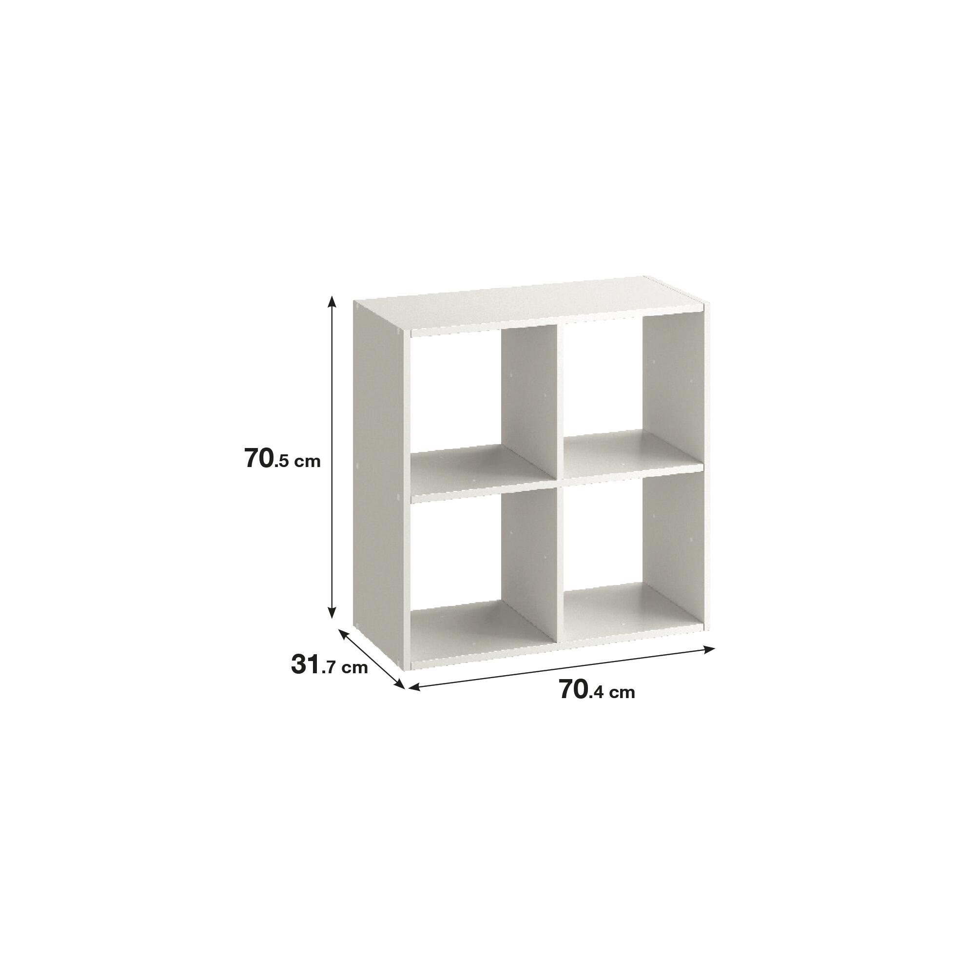 Estante de parede 4 cubos branco 70,4 x 31,7 x 70,5 cm Spaceo Kub - 7