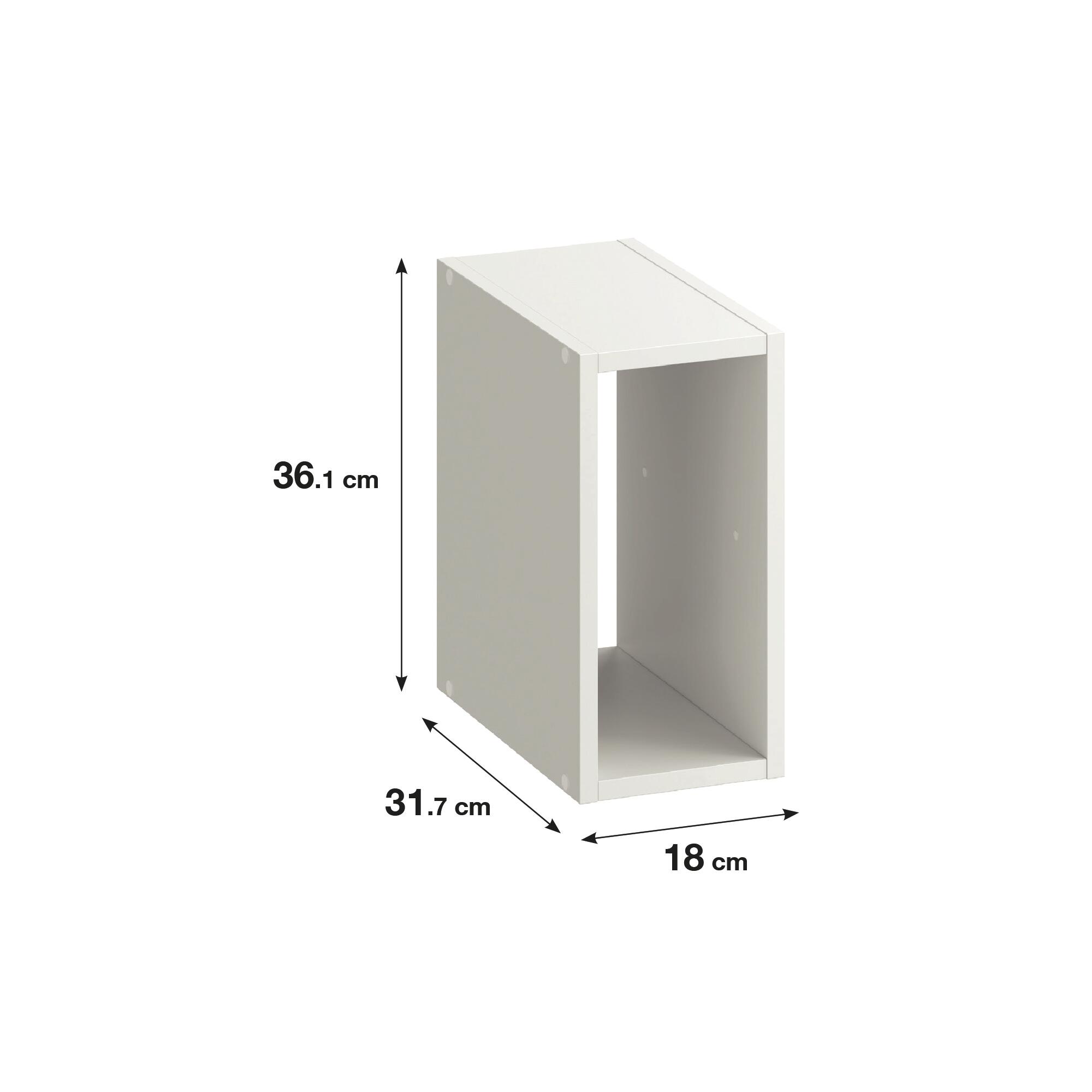 Estante de parede 1 cubo branco 18 x 31,7 x 36,1 cm Spaceo Kub - 8
