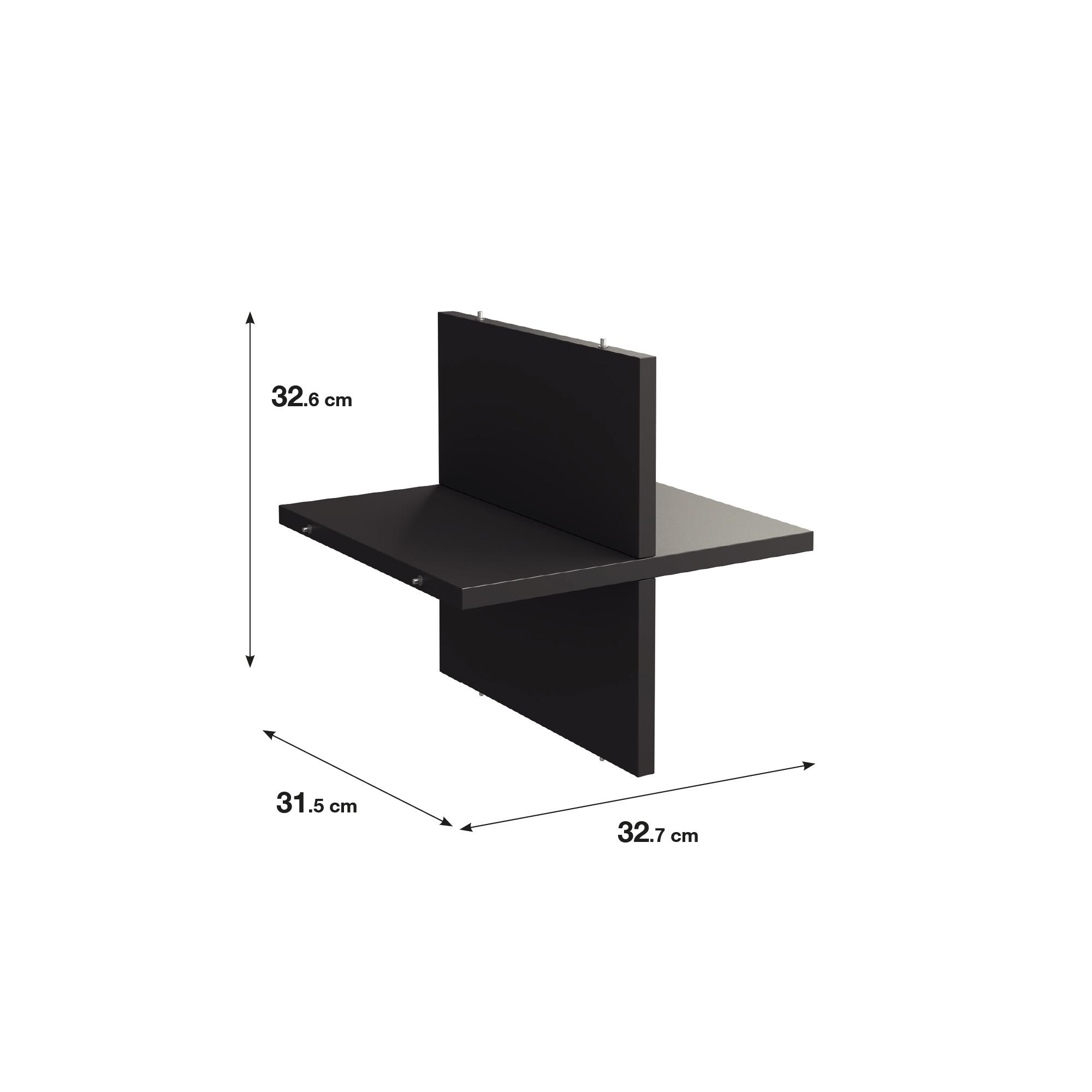 Divisória para estante cruzeta preto 33x33x33 cm Spaceo Kub - 6