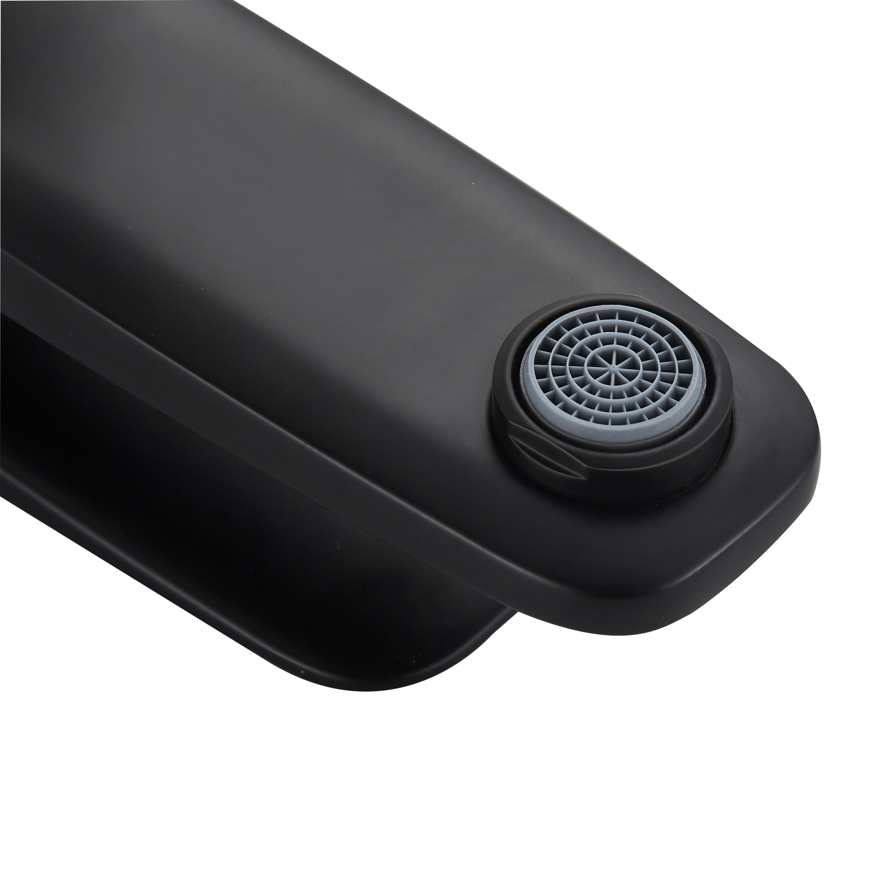 Rubinetto per lavabo a canna media getto laminare cristallino REMIX nero spazzolato opaco SENSEA H 18 cm - 12