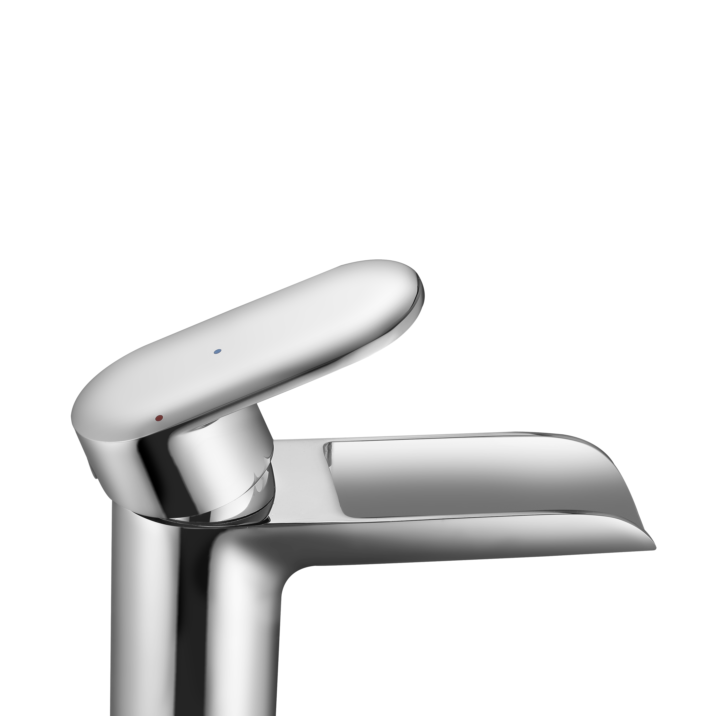 Rubinetto per lavabo a canna media getto a cascata d'acqua ICONE cromato lucido SENSEA H 16 cm - 11