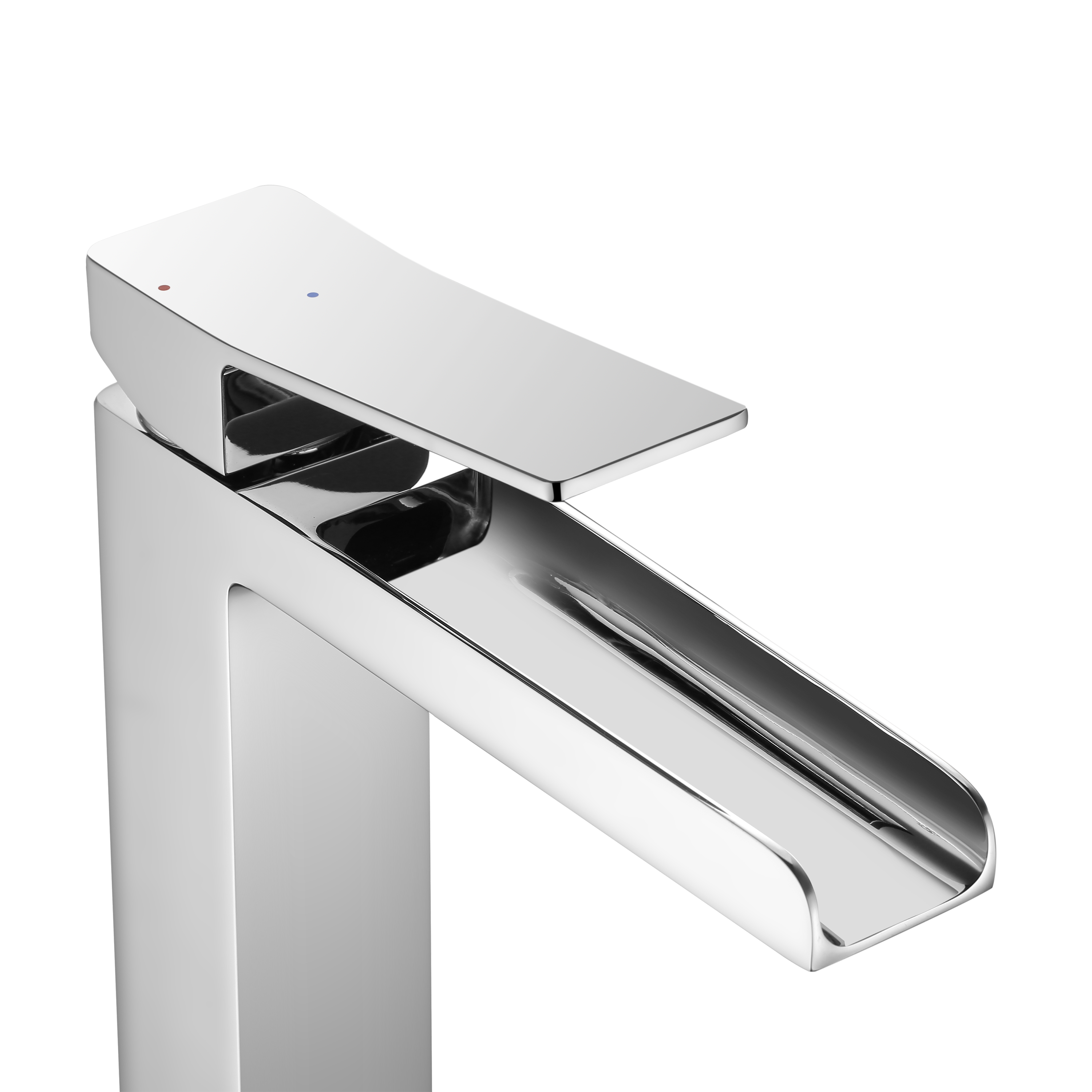 Grifo de lavabo SENSEA Studio bimando caño alto cromo brillo. Apertura en frío. Latón - 11