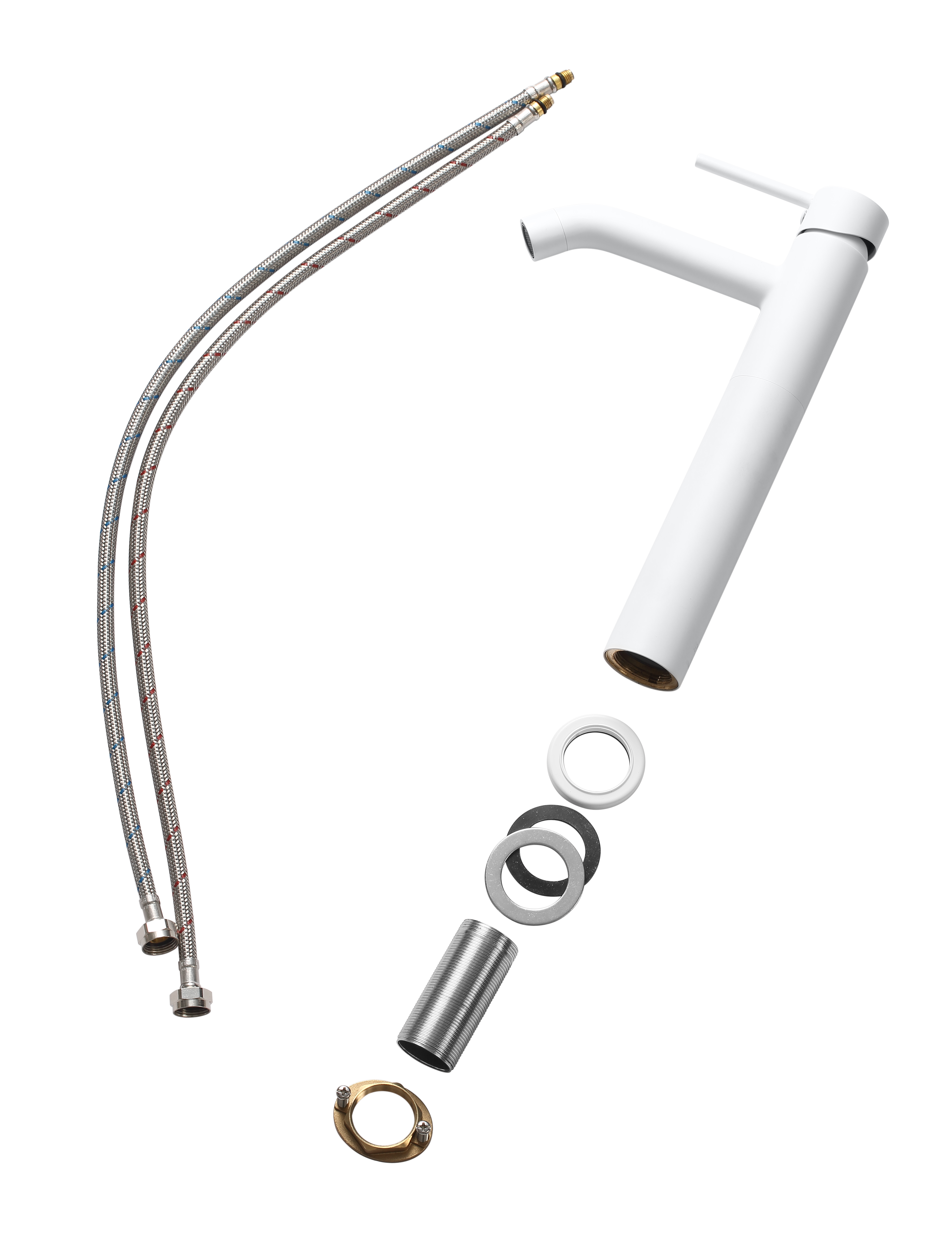 Mitigeur de lavabo blanc brossé XL, Mia, SENSEA - 5