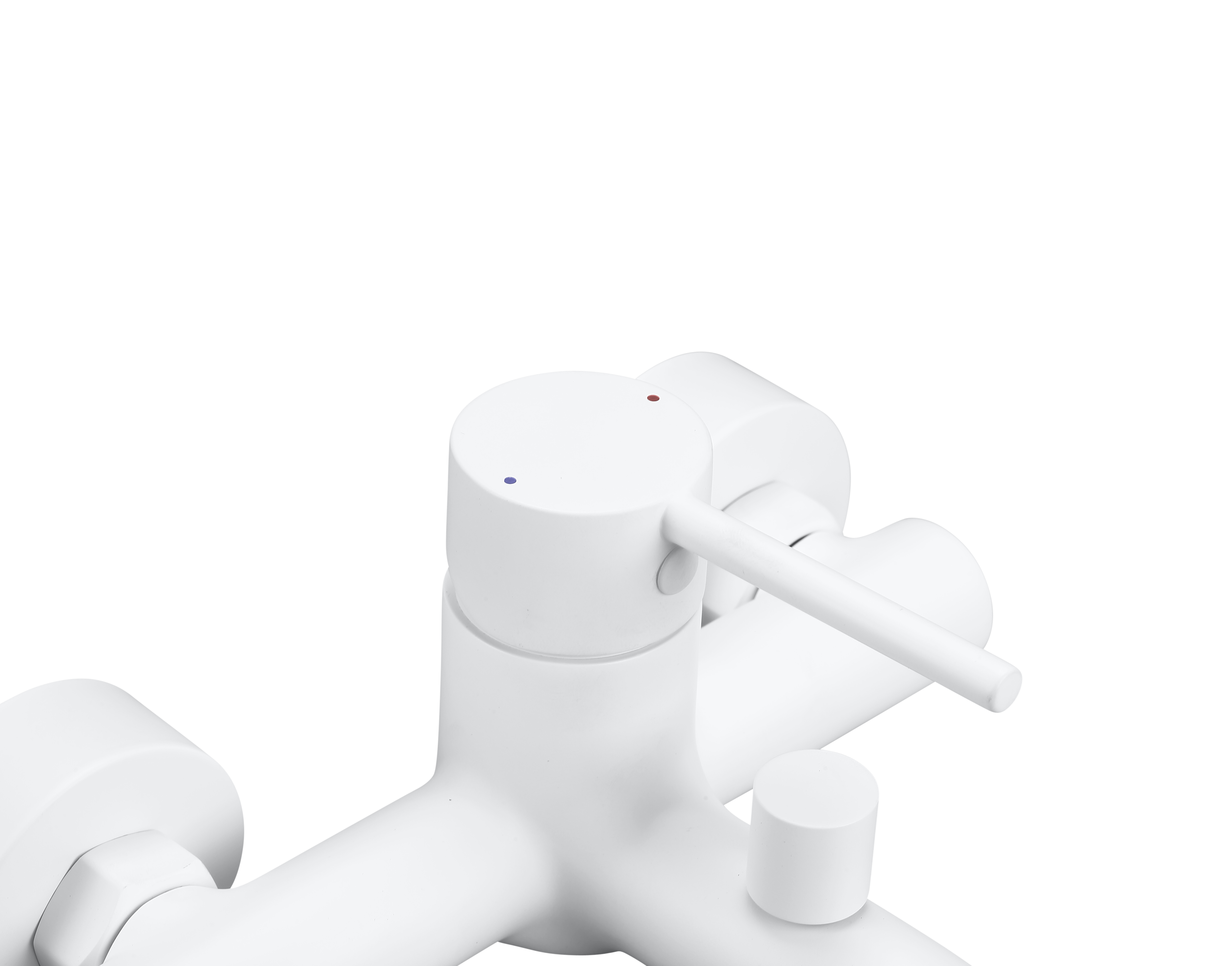 Grifo de bañera monomando SENSEA Mia blanco mate Latón - 9