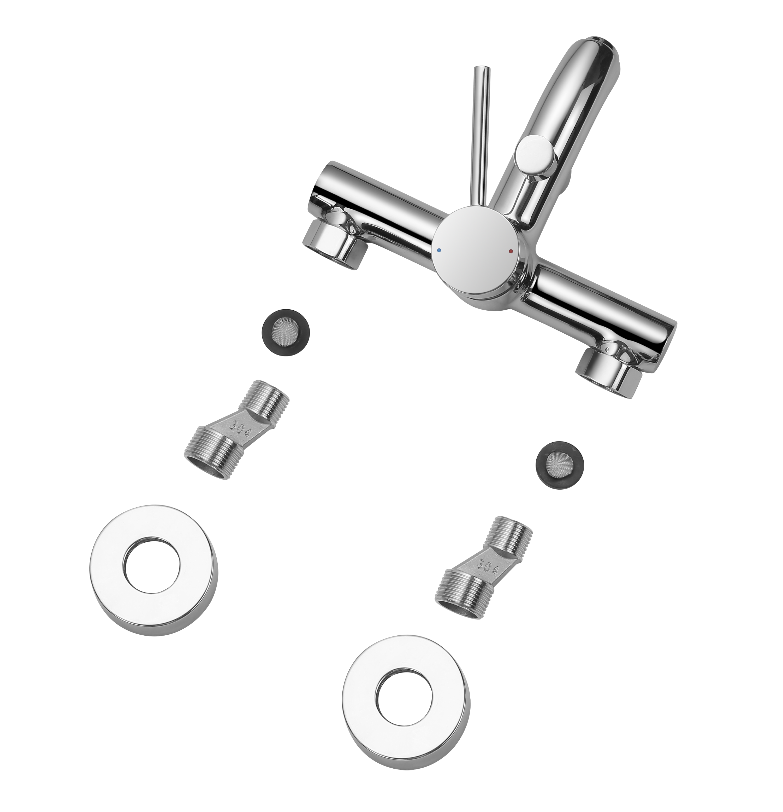 Grifo de bañera monomando SENSEA Mia cromo brillo Latón - 5