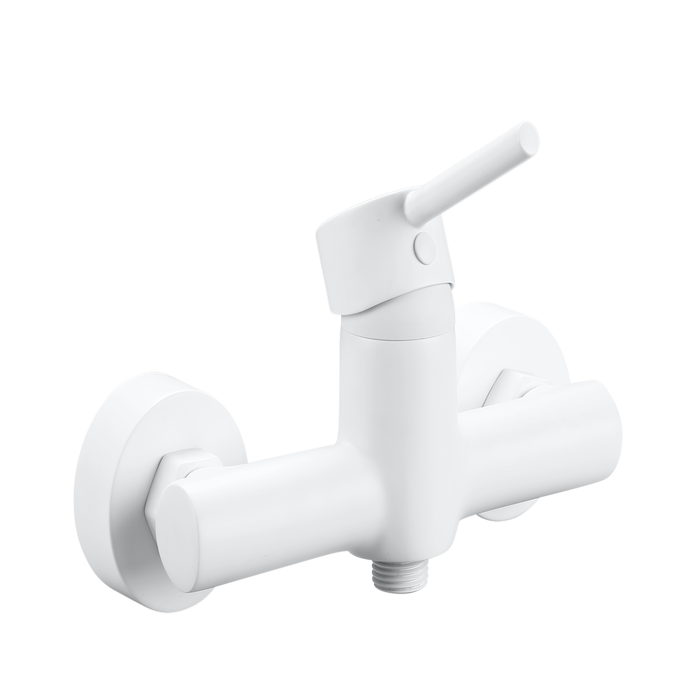 mitigeur de douche blanc