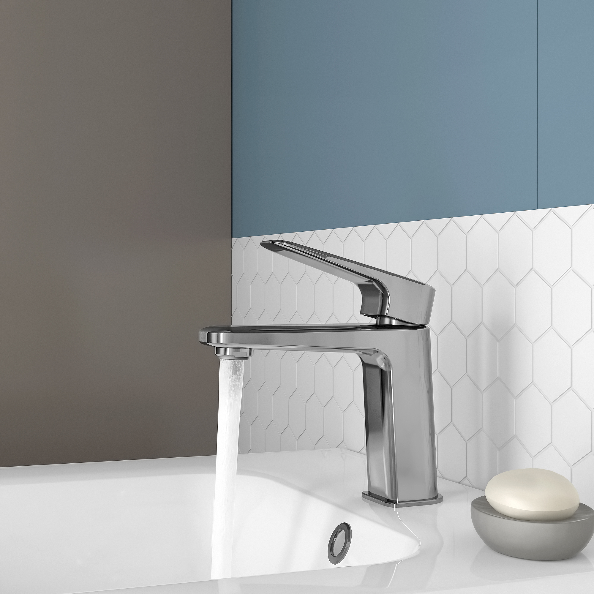 Torneira de lavatório remix cromado 18,1 cm Sensea - 19