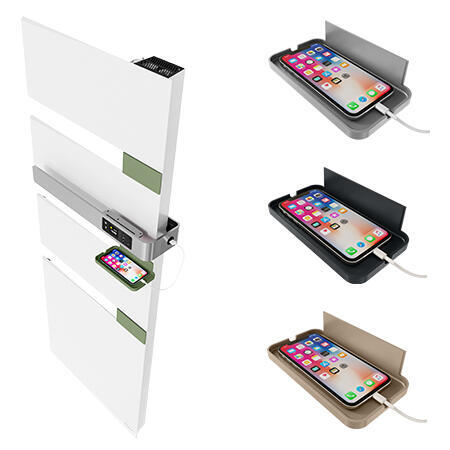 Découvrir la gamme d'accessoires malins pour sèche-serviettes électrique SAUTER Alutu et Alutu music des tuiles décoratives pour personnaliser votre sèche-serviettes et des porte-smartphone - 7