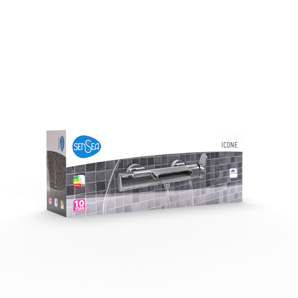 Mitigeur de bain mécanique chrome, Icone cascade, SENSEA - 8