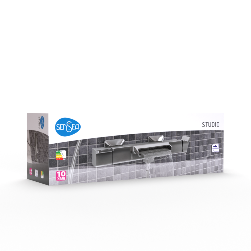 Mitigeur de bain mécanique chrome, Studio cascade, SENSEA - 9