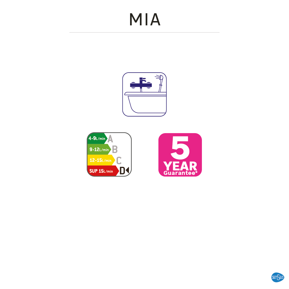 Mitigeur bain blanc, SENSEA Mia - 10