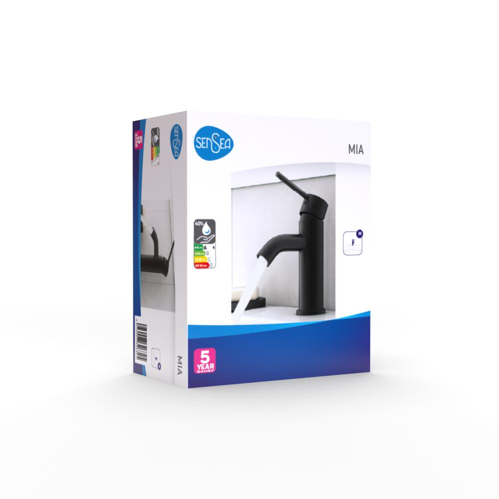 Mélangeur de lavabo noir brossé M, Mia, SENSEA - 11