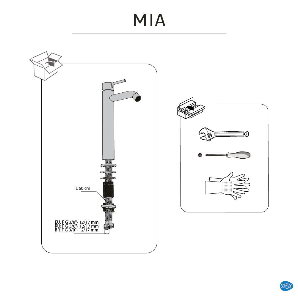 Mitigeur de lavabo chrome XL, Mia, SENSEA - 7