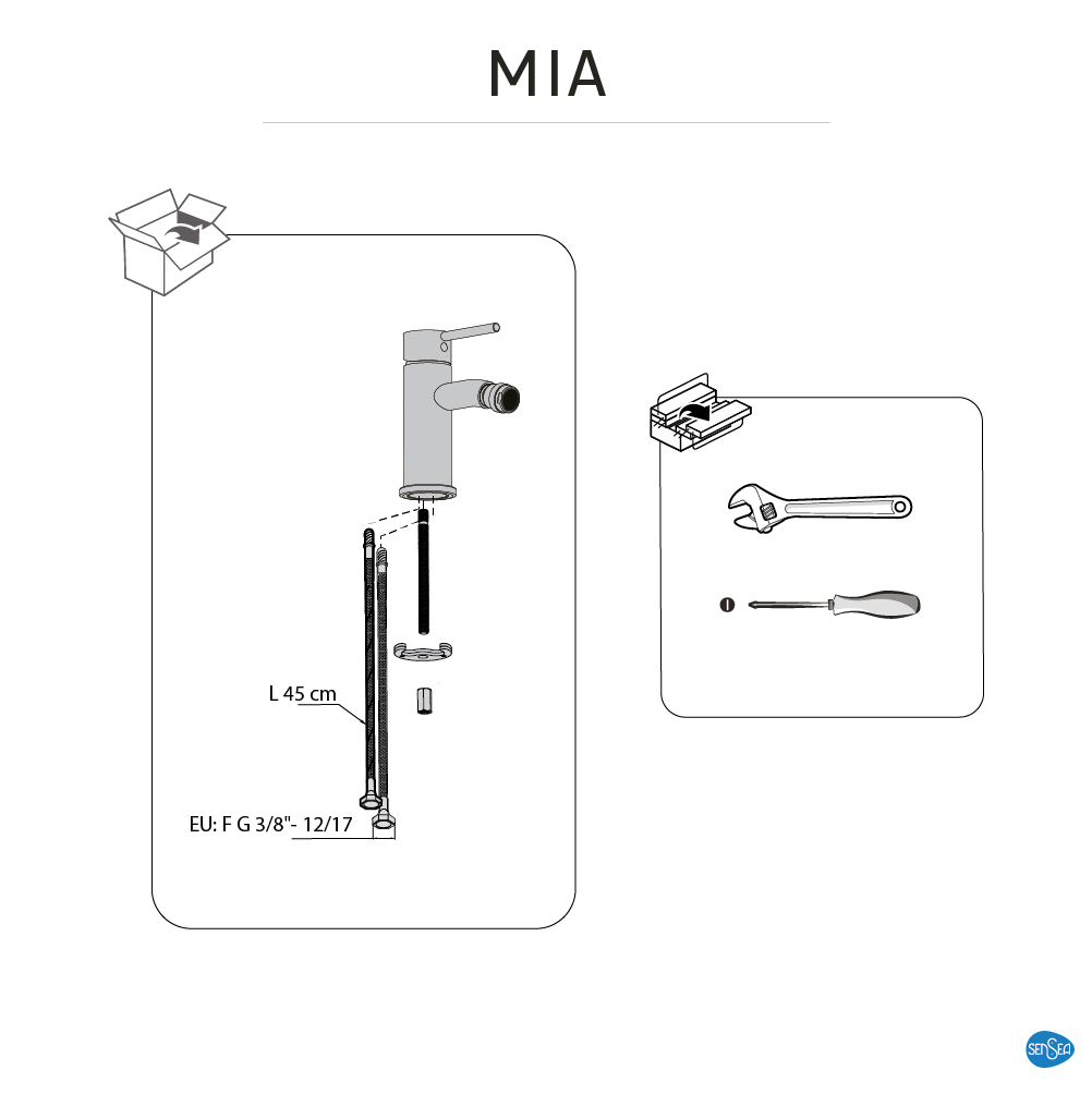 Torneira de bidé SENSEA MIA CROMADO - 9
