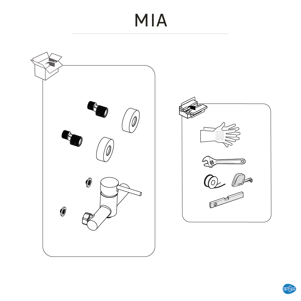 Torneira de duche dourado 21x13,9x10,5 cm Sensea Mia - 7