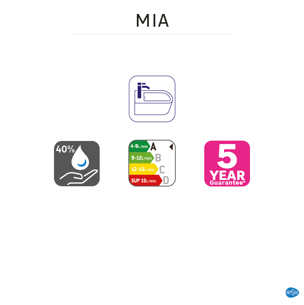 Torneira de bidé SENSEA MIA CROMADO - 8