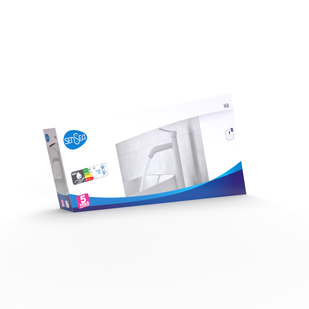 Mitigeur de lavabo blanc brossé XL, Mia, SENSEA - 8