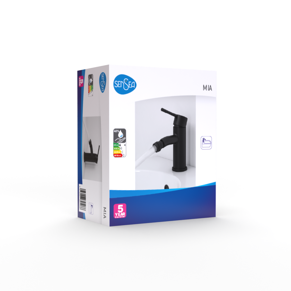 Torneira de bidé monocomando preto Sensea Mia - 10