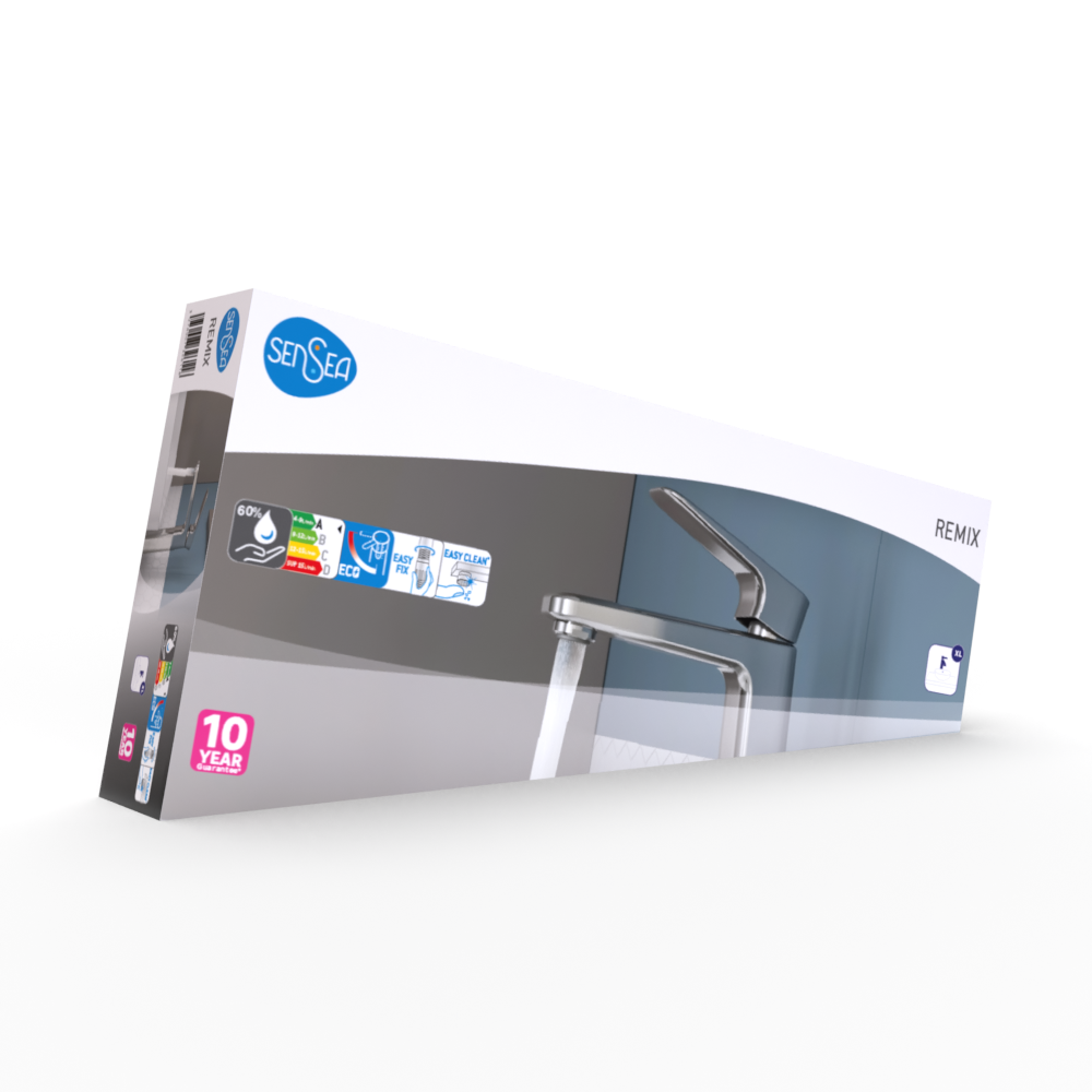 Mitigeur de lavabo XL chrome, Remix, SENSEA - 11