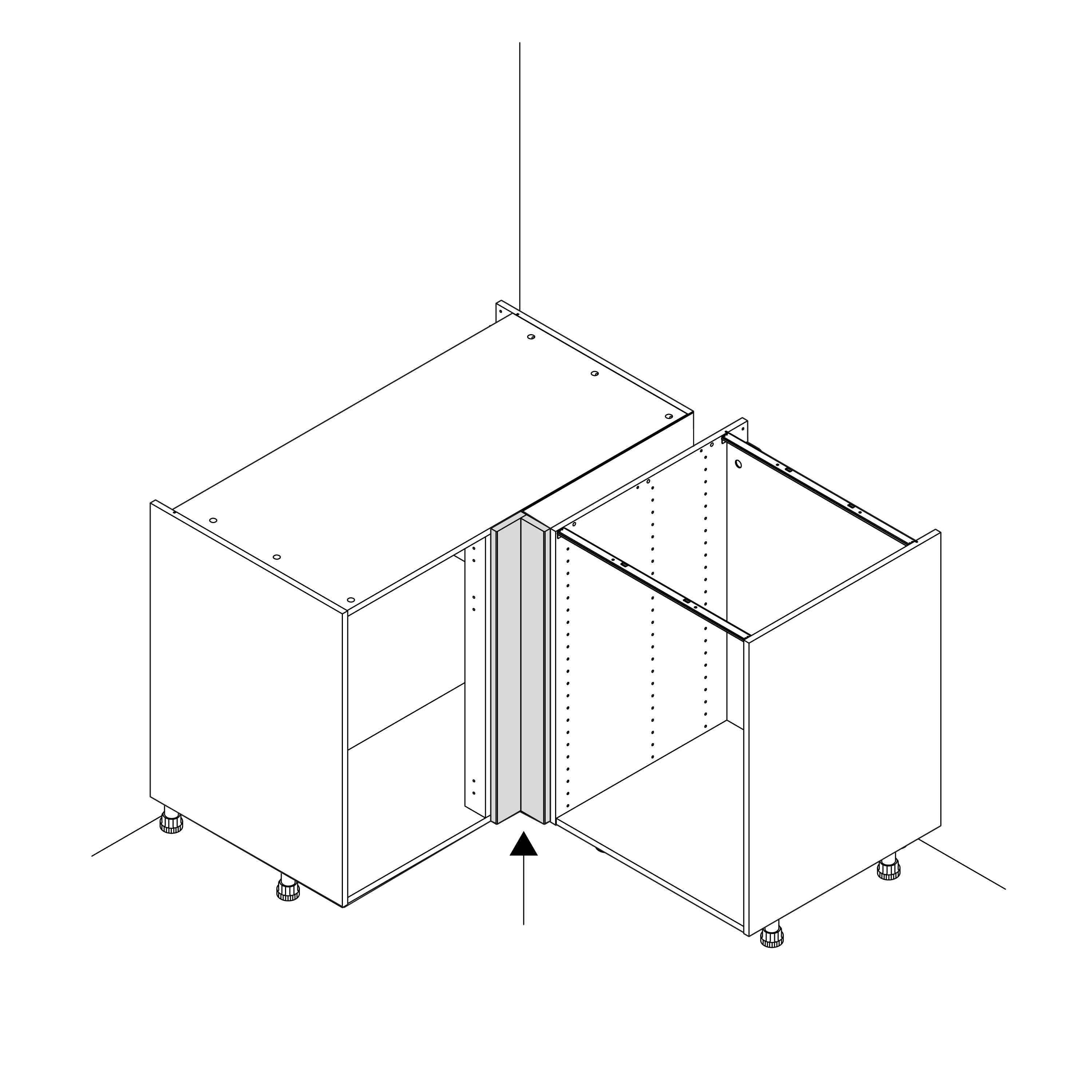 Fileur d'angle Malmö/Malmö vert clair H.76.5 cm x L.9 cm x Ep.22 mm - 3