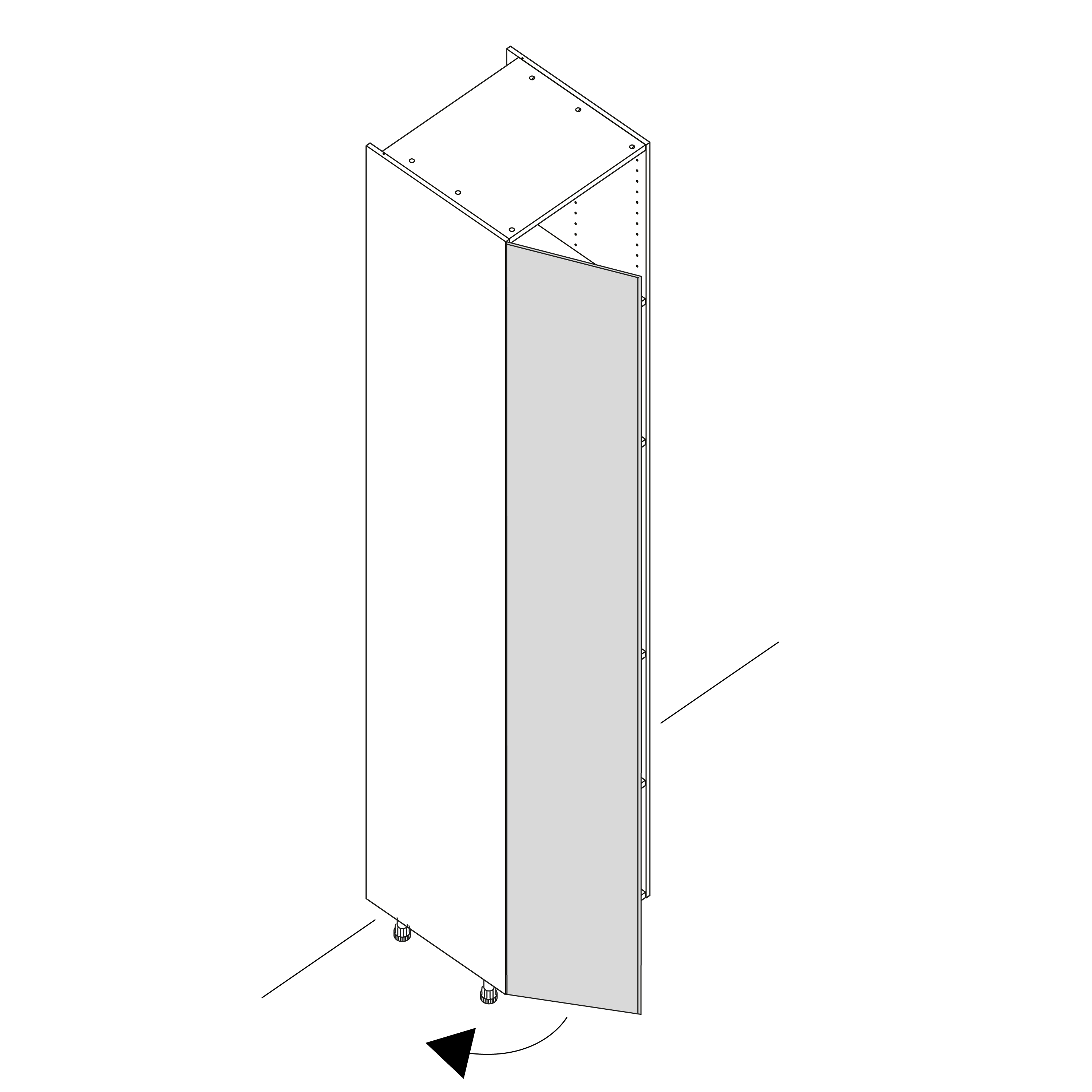 Porte de cuisine Sofia blanc mat H.214.1 x l.44.7 cm - 3