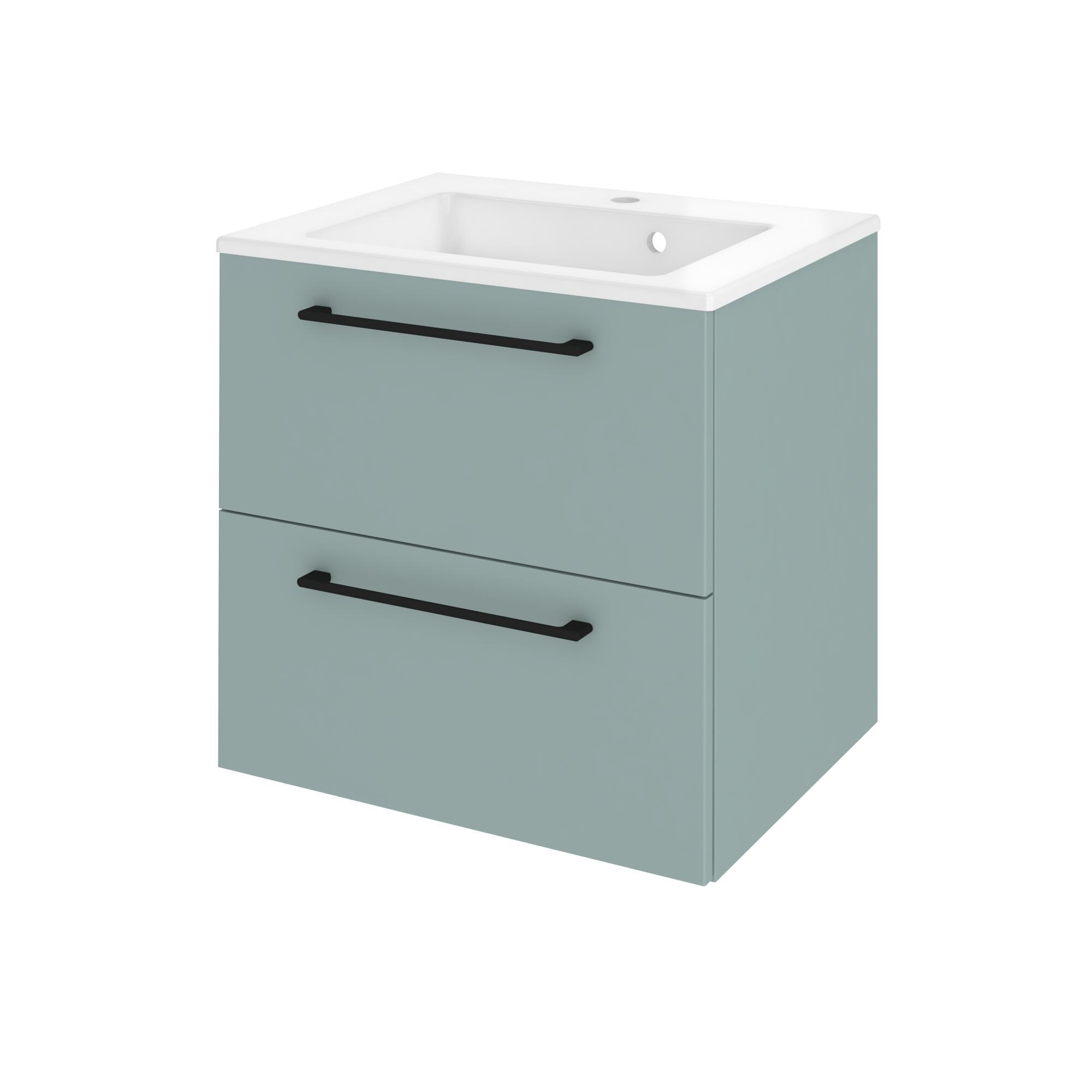 Lavabo a incasso rettangolare vasca centrale Neo L 61 x H 11.2 x P 49 cm in ceramica bianco lucido - 20