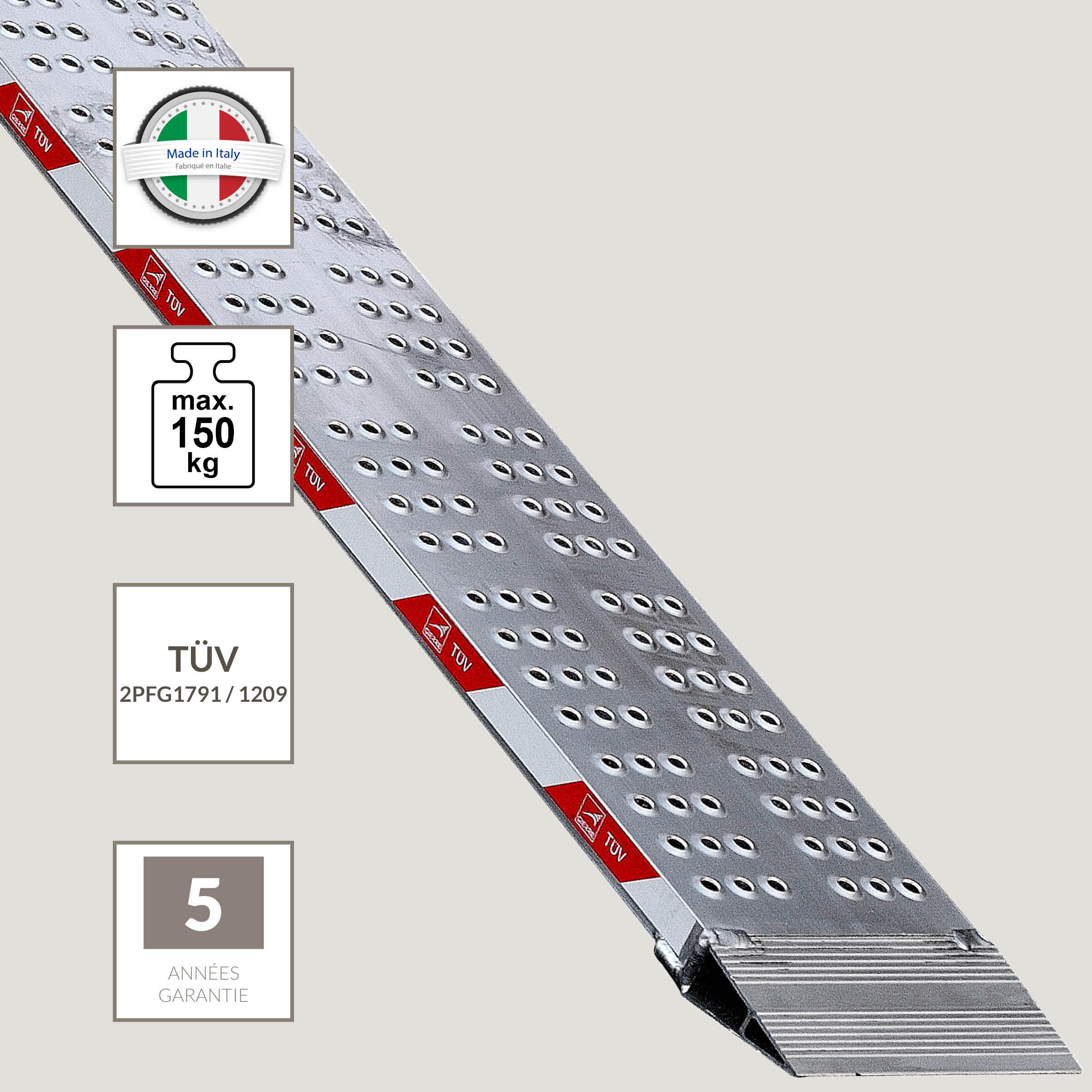 Rampe en aluminium pliable 2.5 m GIERRE - 3